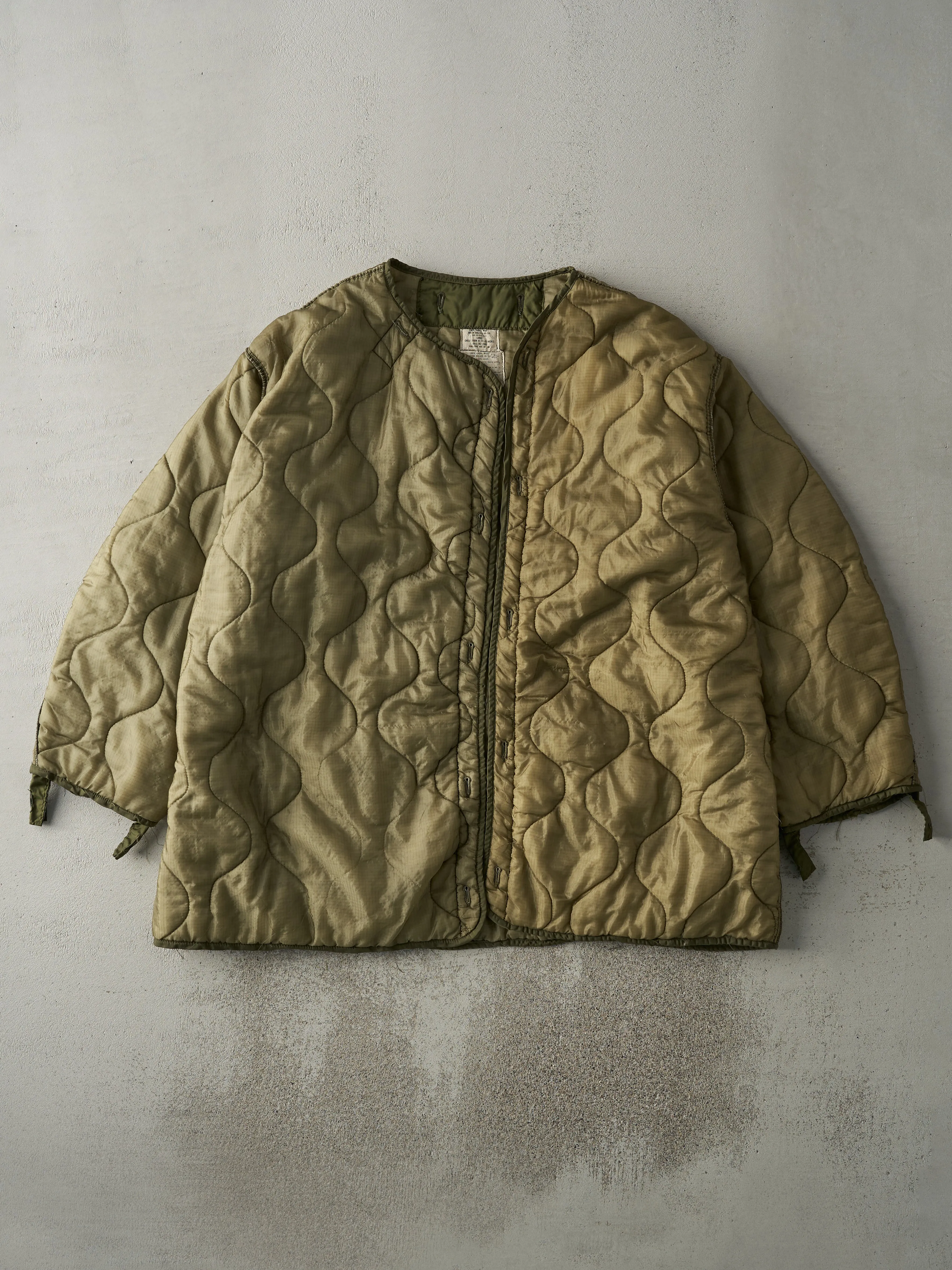 Vintage 90s Army Green OG-106 Nylon Parka Liner Jacket (XL/XXL) sold by Rebalance Vintage