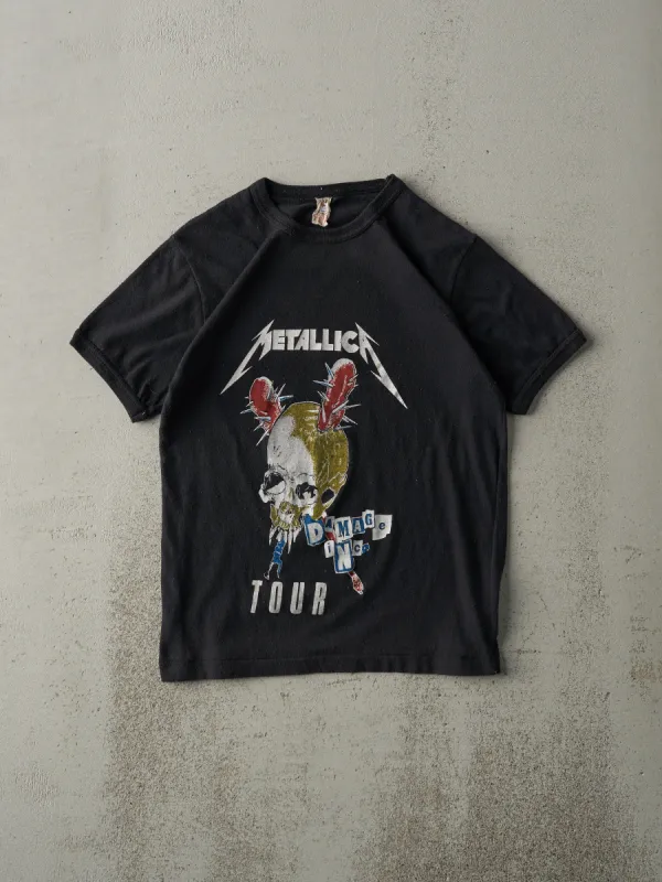Vintage 89' Black Metallica Damage Inc Tour Ringer Parking Lot Tee (XS) sold by Rebalance Vintage