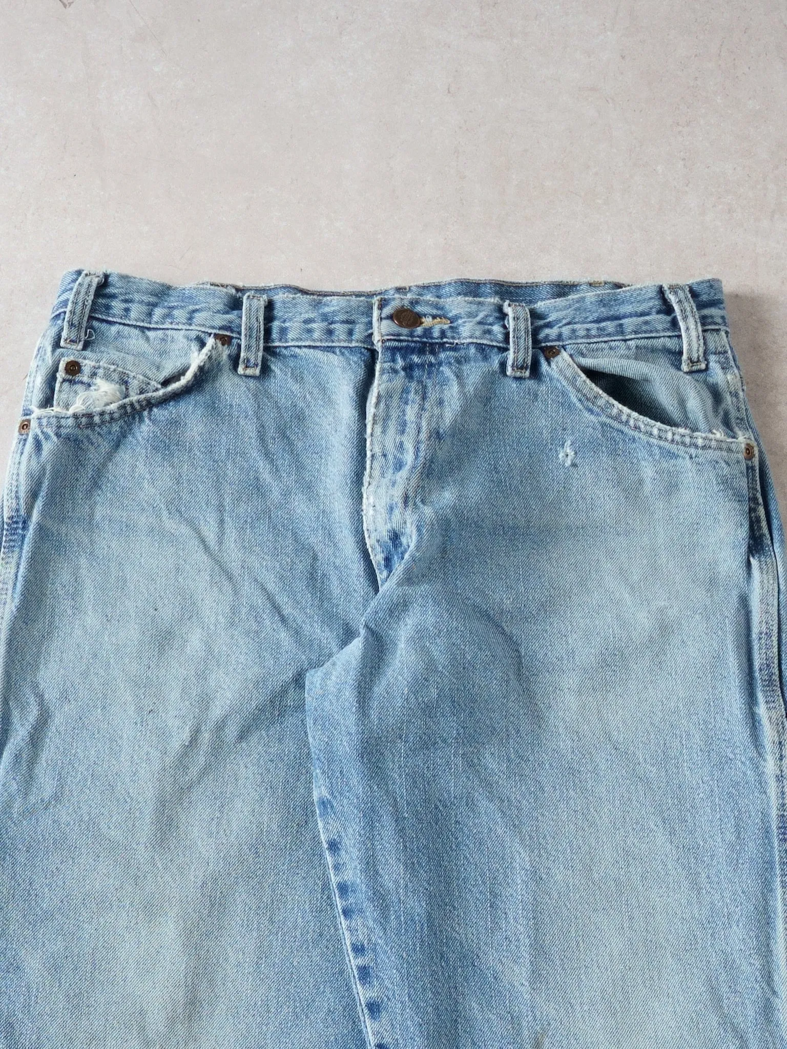 Vintage Light Washed Dickies Denim Carpenter Pants (34 x 30) sold by Rebalance Vintage product image thumbnail 3