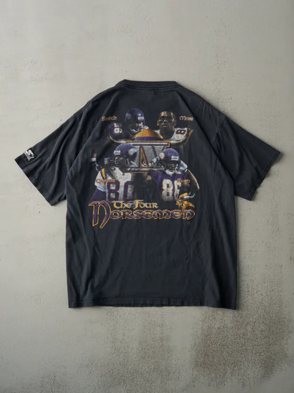 Vintage 98' Black The Four Horsemen Minnesota Vikings Tee (M/L) sold by Rebalance Vintage