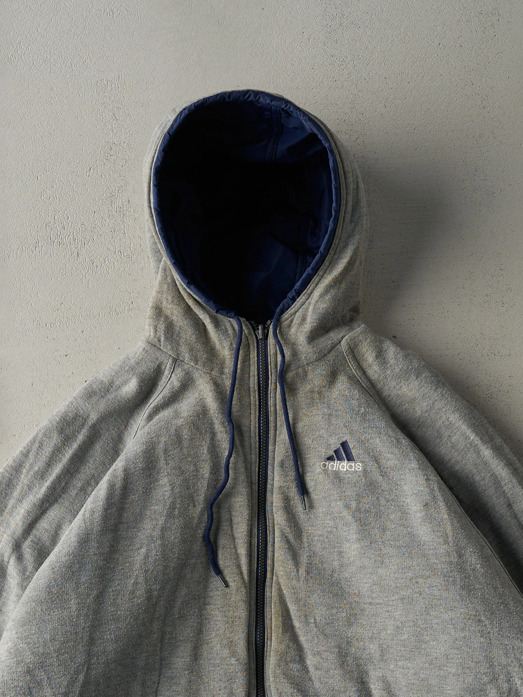 Vintage 90s Navy Blue Adidas Reversible Windbreaker Jacket (L) sold by Rebalance Vintage product image thumbnail 5