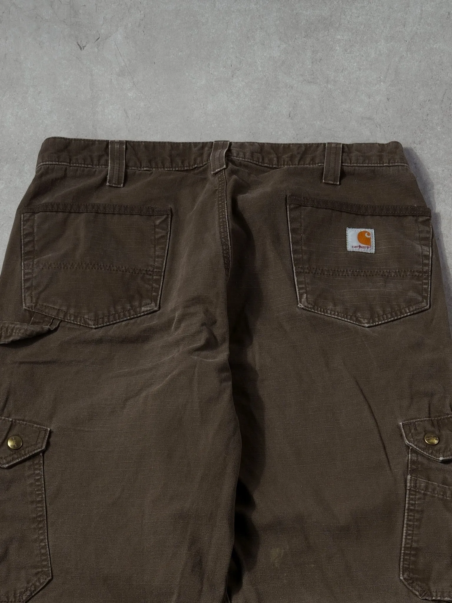 Vintage 90s Brown Carhartt Dungeree Fit Cargo Pants (36x29) sold by Rebalance Vintage product image thumbnail 4