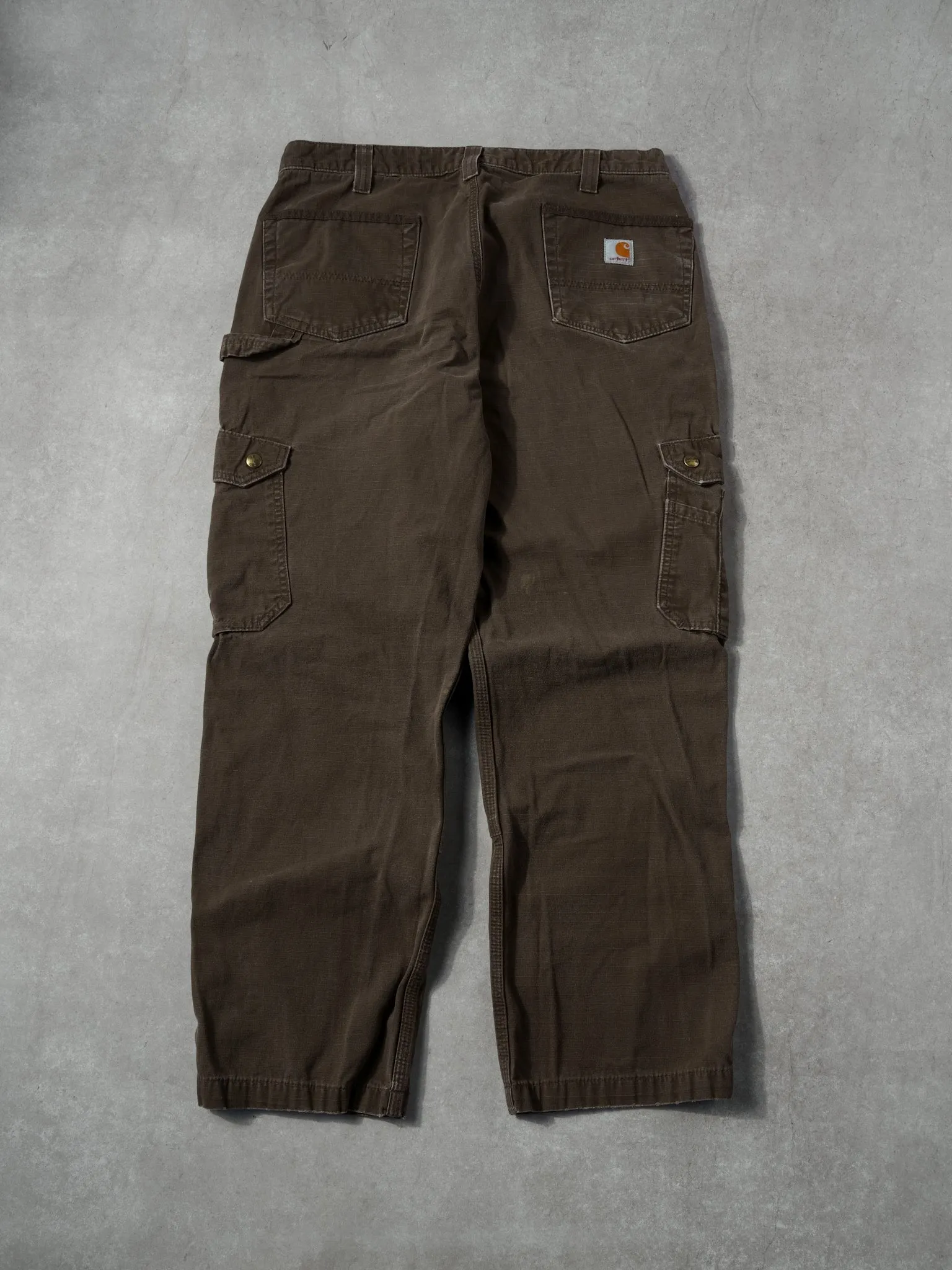 Vintage 90s Brown Carhartt Dungeree Fit Cargo Pants (36x29) sold by Rebalance Vintage product image thumbnail 2
