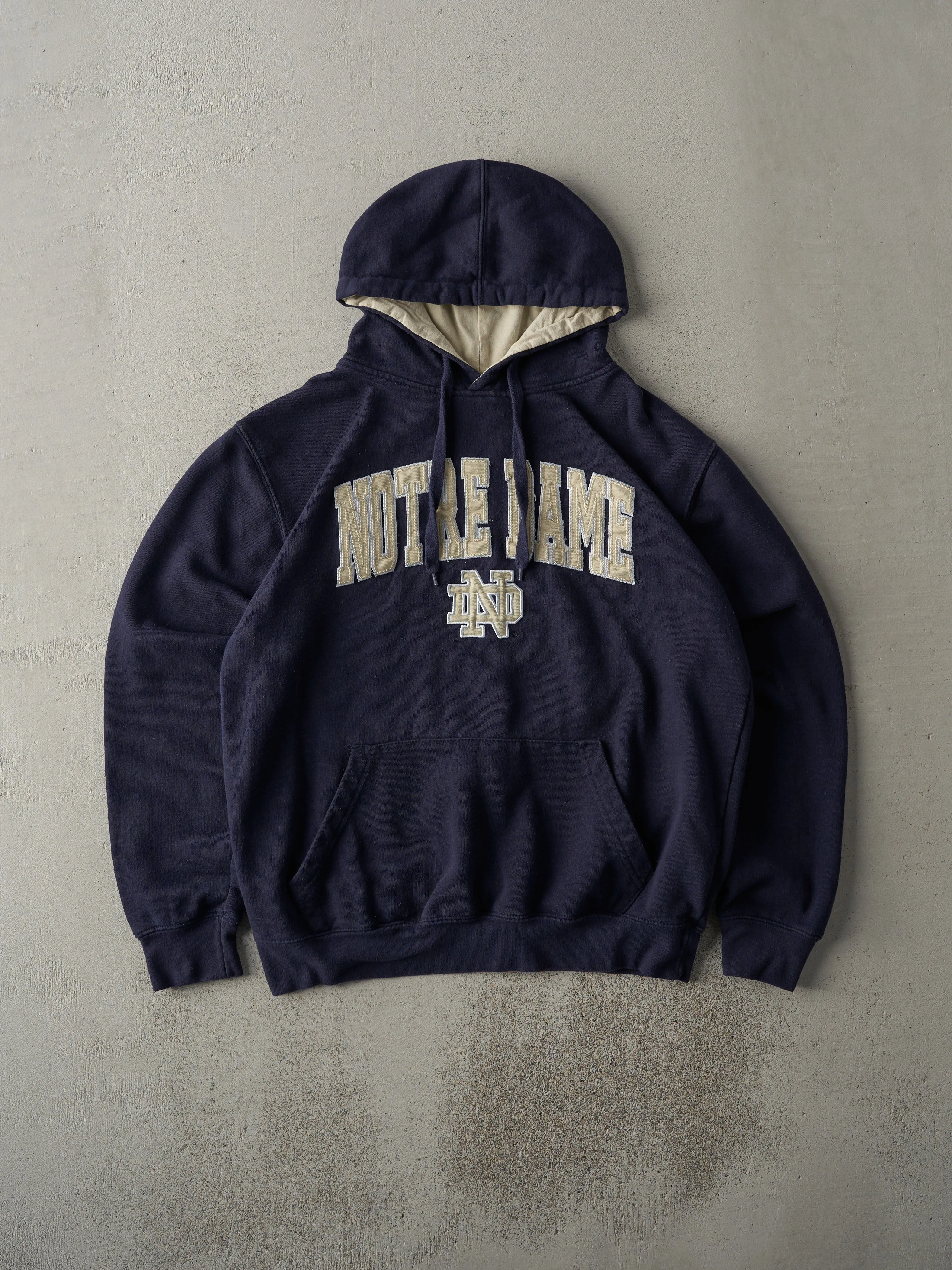 Vintage Y2K Navy Notre Dame University Hoodie (M) sold by Rebalance Vintage