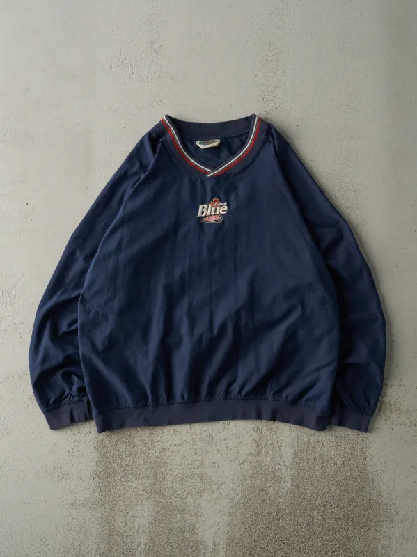 Vintage Y2K Navy Labatt Blue Lightweight Pullover Jacket (M) sold by Rebalance Vintage