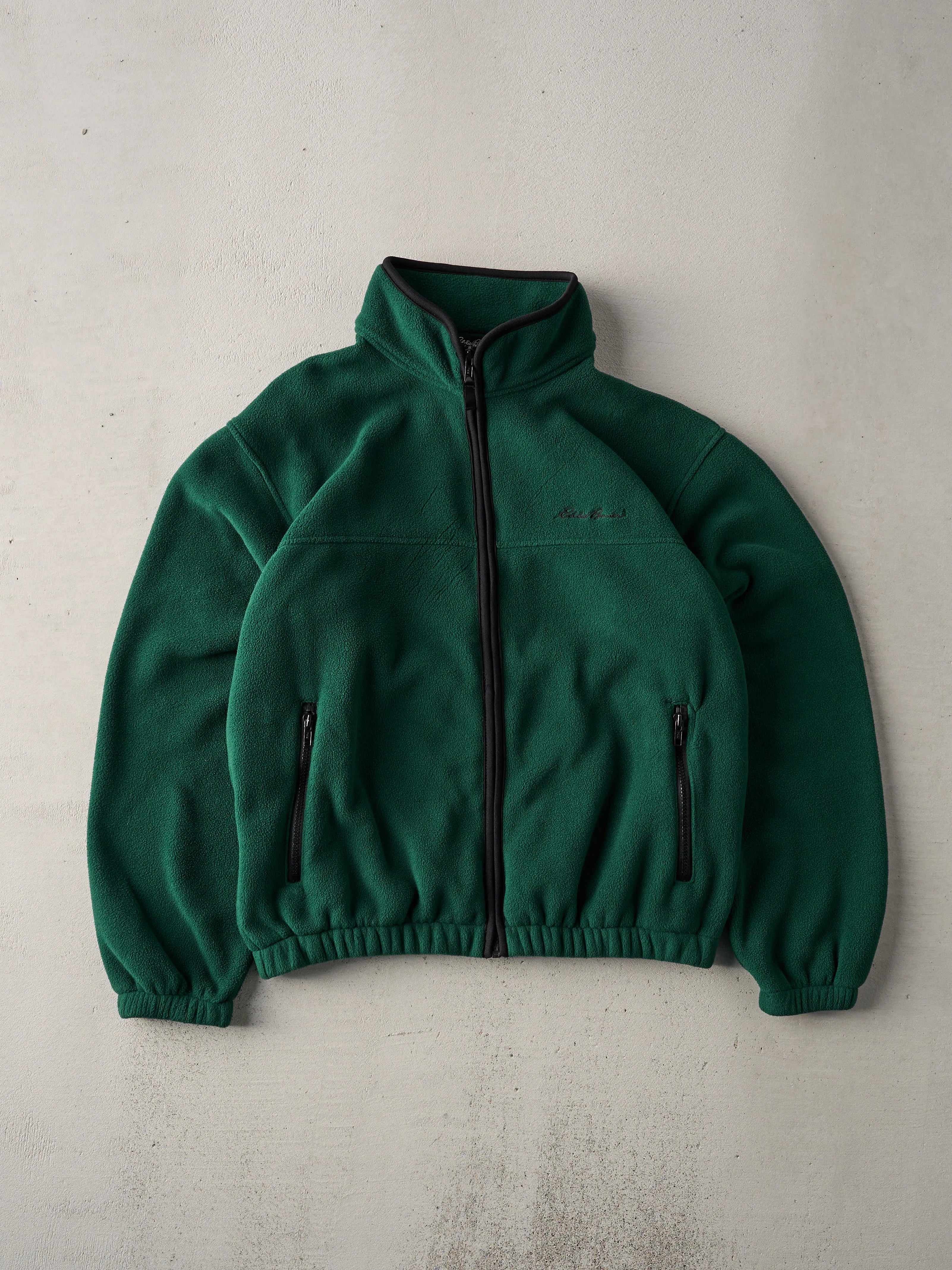 Vintage 90s Forest Green Eddie Bauer Fleece Zip Up (L) sold by Rebalance Vintage