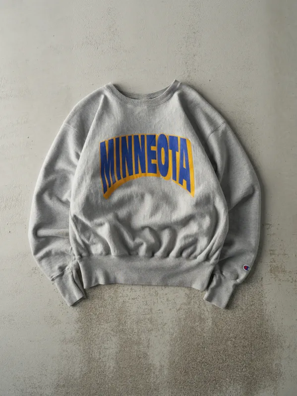 Vintage 90s Grey Minneota Champion Reverse WeaveCrewneck (L) sold by Rebalance Vintage