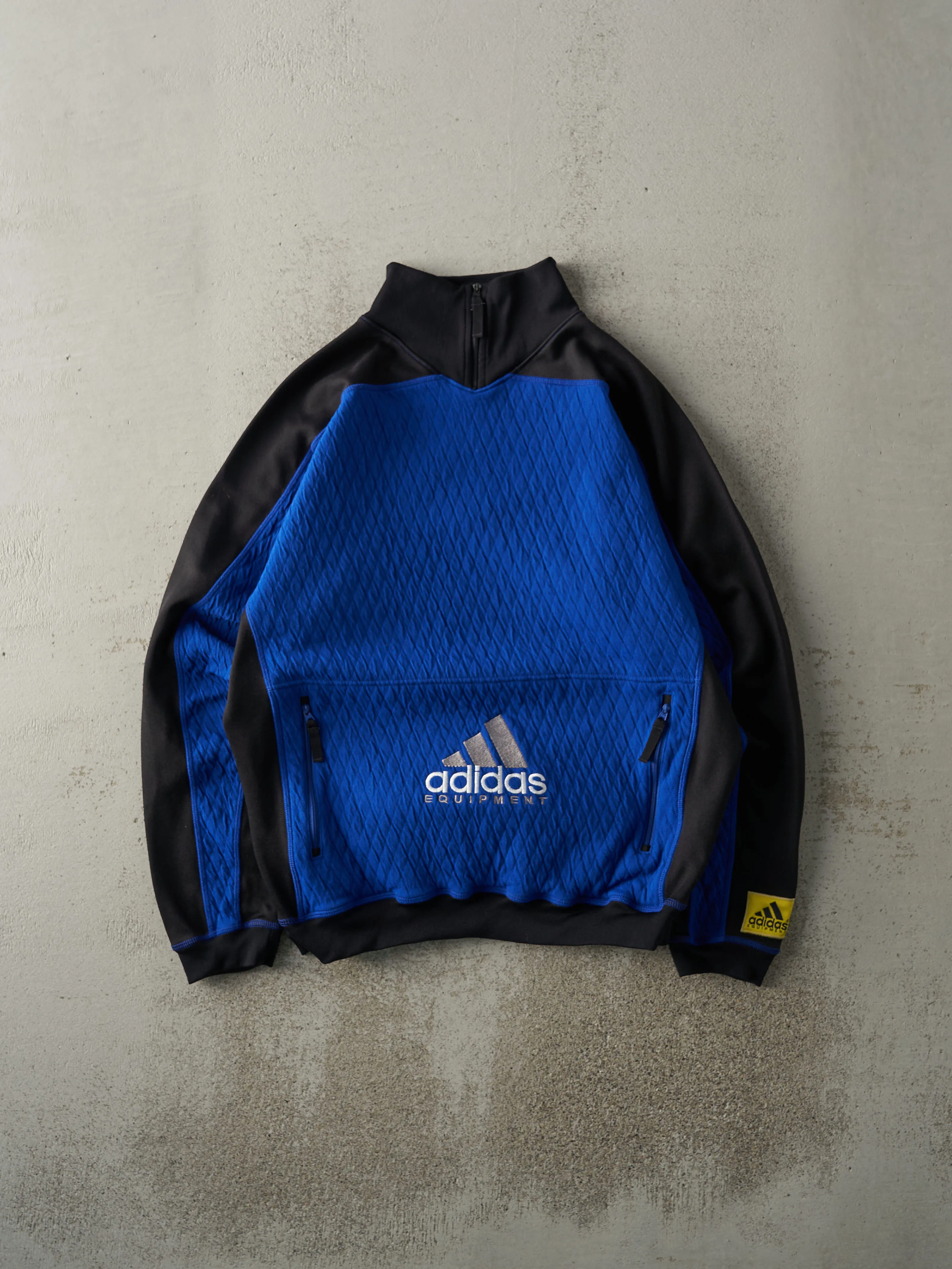 Vintage 90s Blue & Black Adidas Equipment Sweatshirt (M/L) sold by Rebalance Vintage
