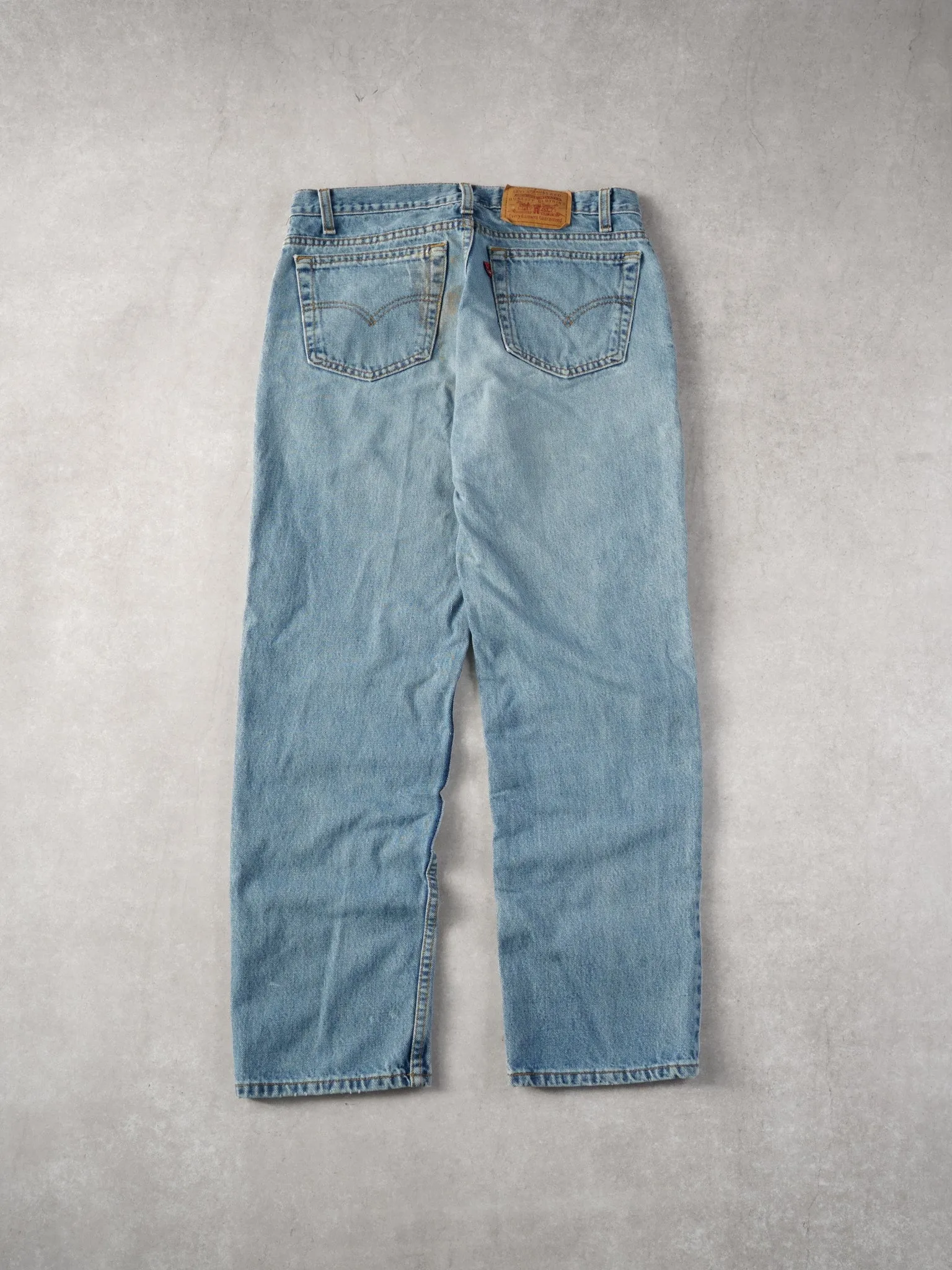 Vintage 90s Washed Blue Levi's Denim Jeans (34x30) sold by Rebalance Vintage product image thumbnail 2