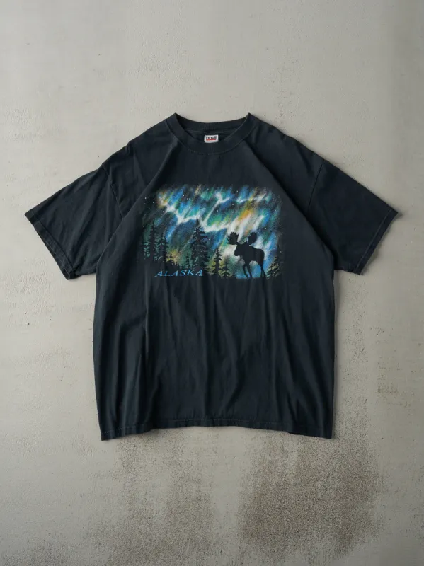 Vintage Y2K Black Alaska Moose Tee (L) sold by Rebalance Vintage