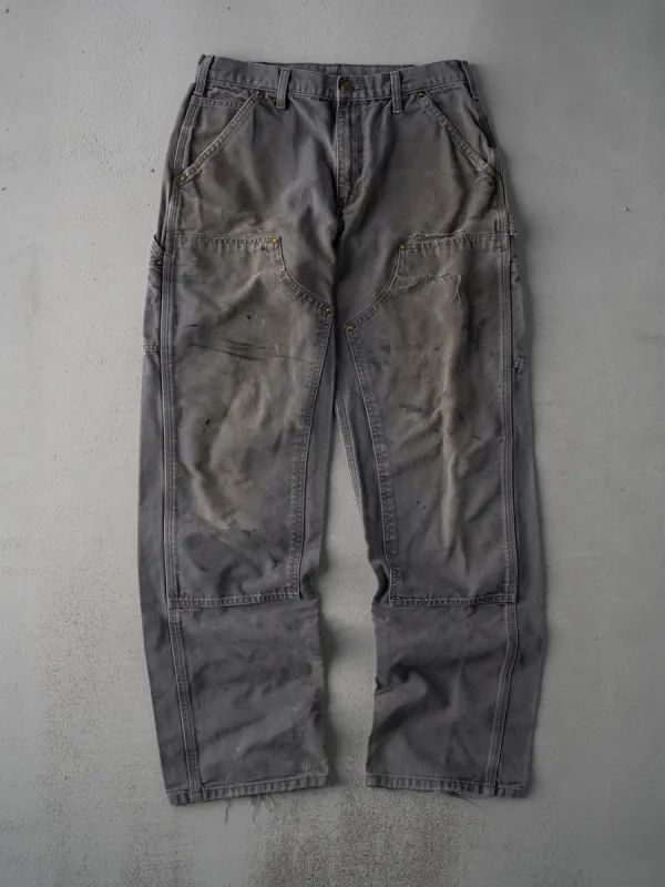 Vintage Grey Rugged Carhartt Double Knee Pants (32 x 32) sold by Rebalance Vintage