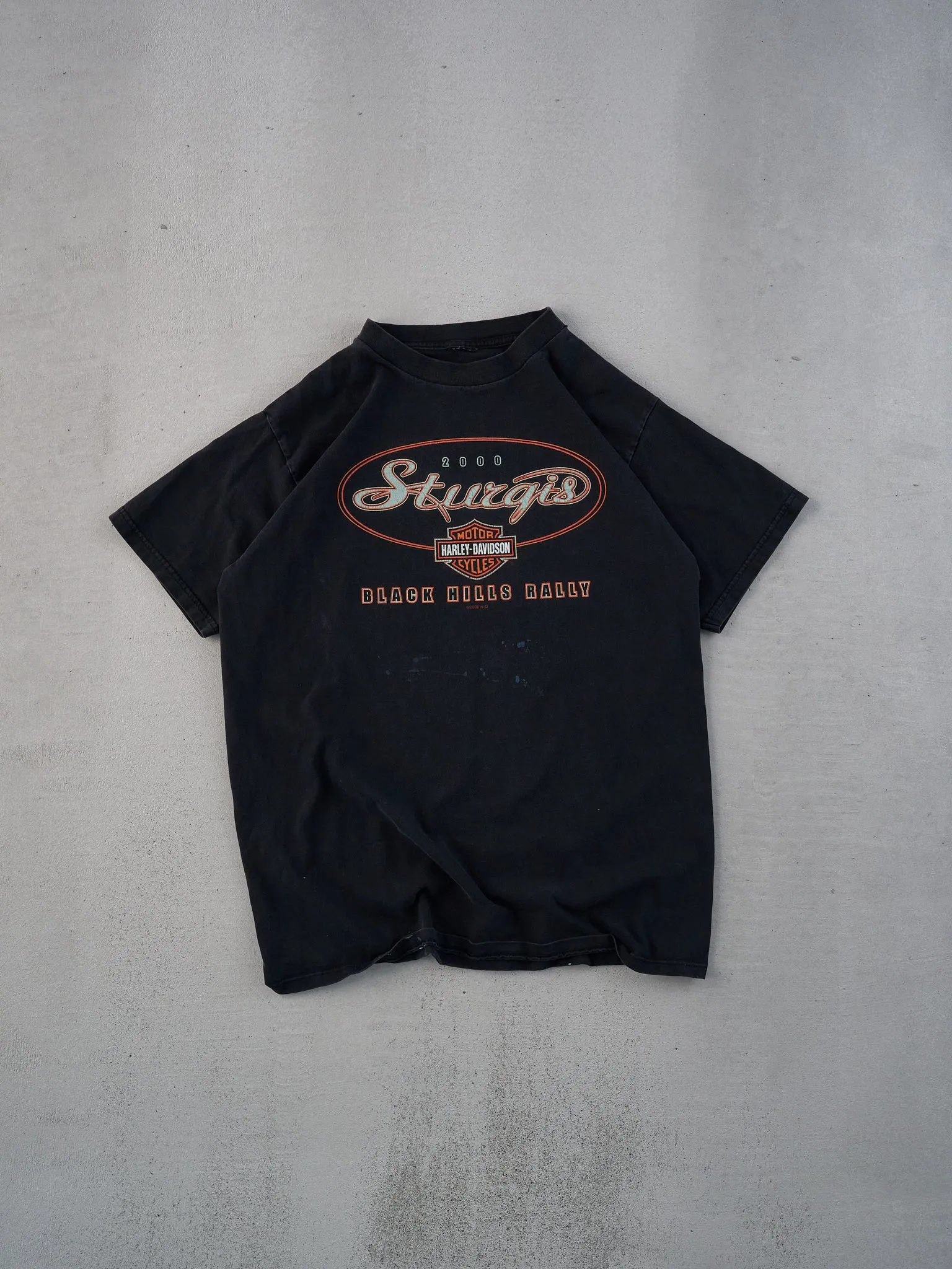 Vintage Black Harley Davidson South Dakota Graphic Tee (M) sold by Rebalance Vintage