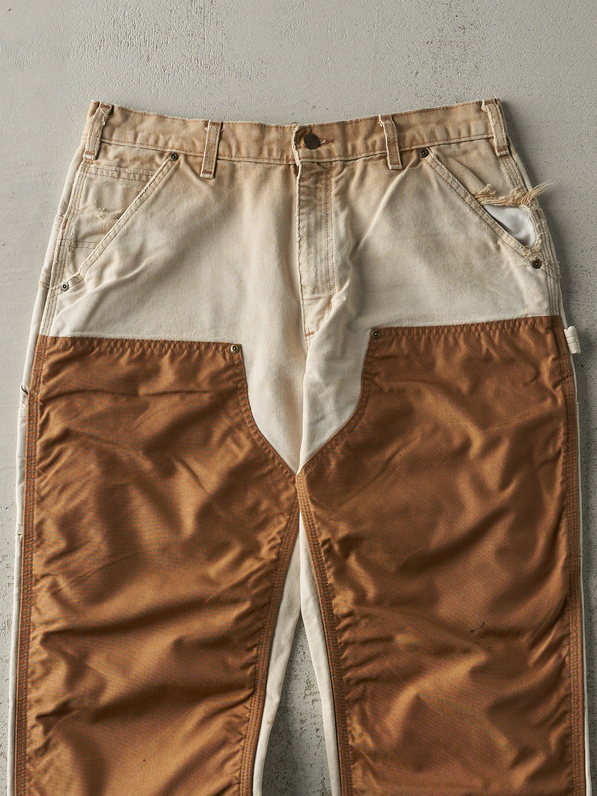Vintage 90s Beige & Camel Dungaree Fit Carhartt Double Knee Pants (33x28) sold by Rebalance Vintage product image thumbnail 3