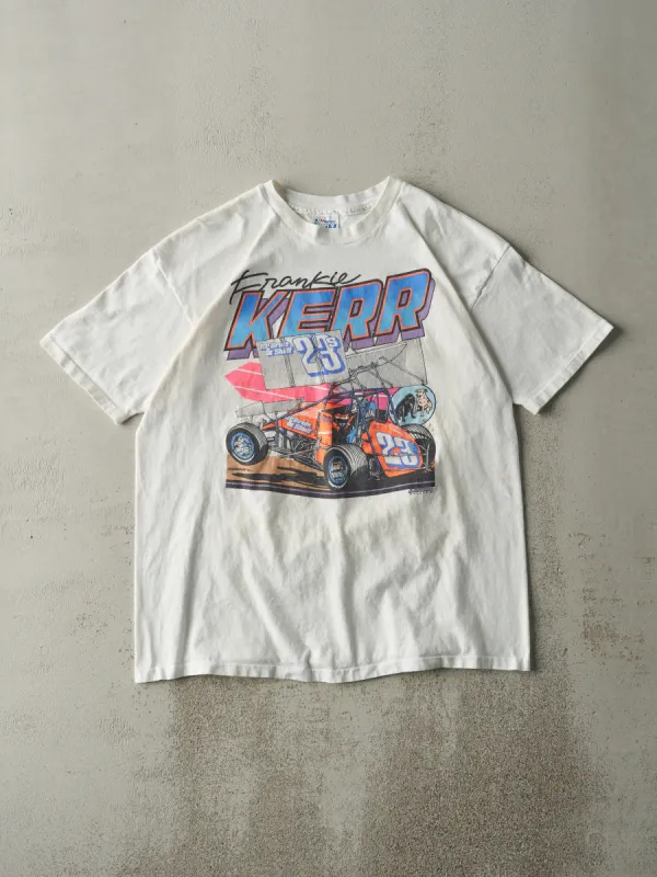 Vintage 90' White Frankie Kerr Racing Single Stitch Tee (M/L) sold by Rebalance Vintage