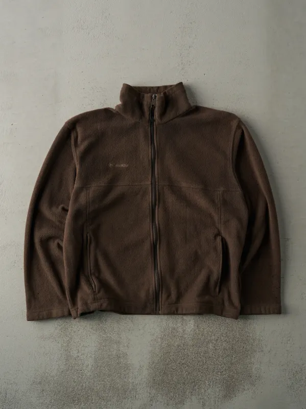 Vintage Y2K Brown Columbia Zip Up Fleece Sweater (L) sold by Rebalance Vintage