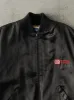 Vintage 80s Black Embroidered Napa Satin Bomber Jacket (M) sold by Rebalance Vintage