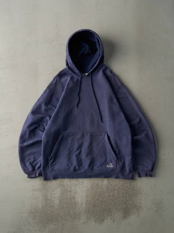 Vintage 90s Navy Blue Adidas Embroidered Hoodie (L) sold by Rebalance Vintage