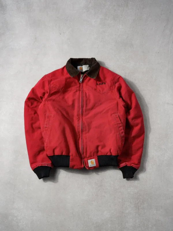Vintage 90s Red Carhartt Lined Workwear Sante Fe Jacket (M) sold by Rebalance Vintage