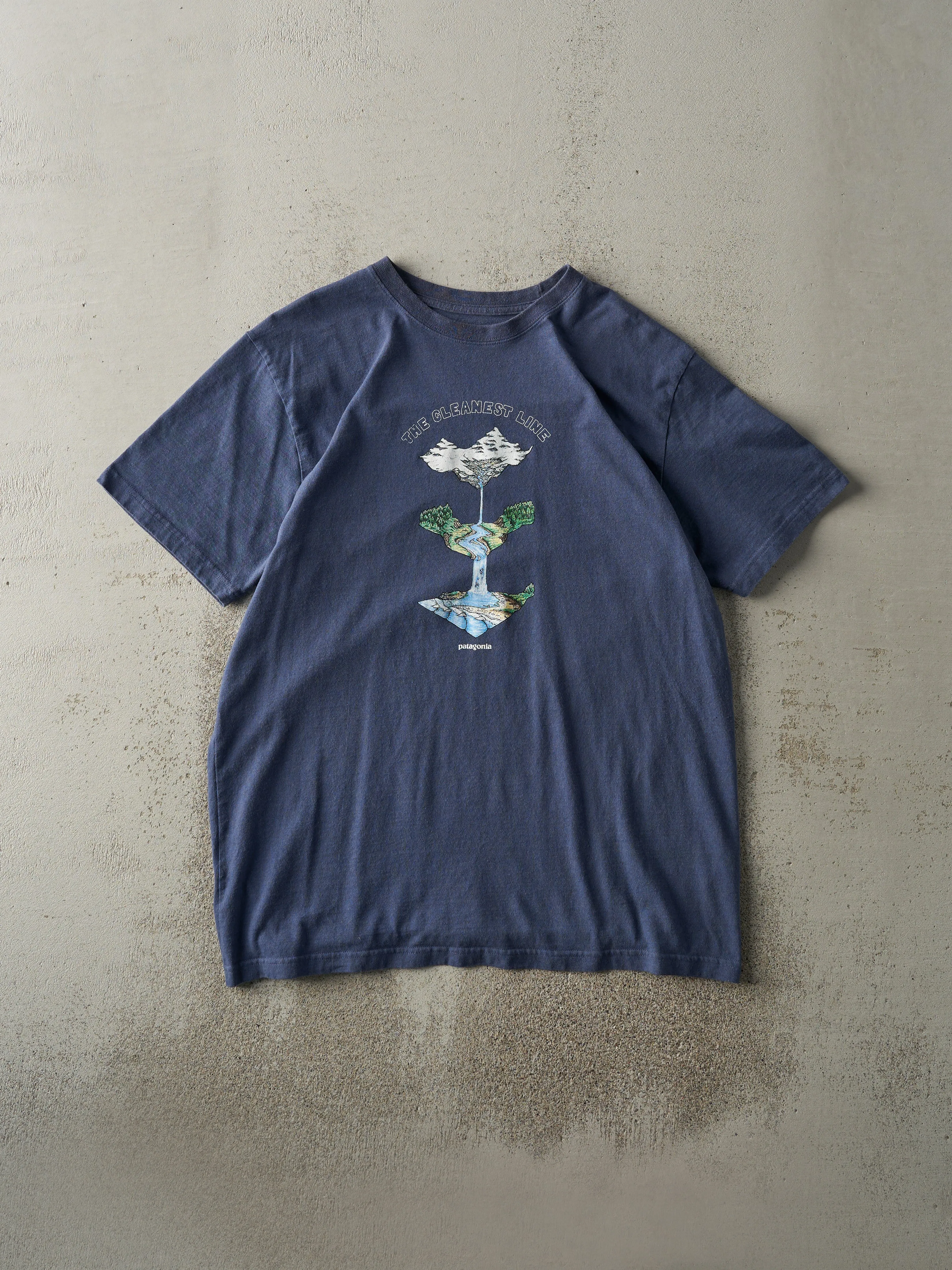 Vintage Y2K Blue Patagonia The Cleanest Line Tee (M) sold by Rebalance Vintage
