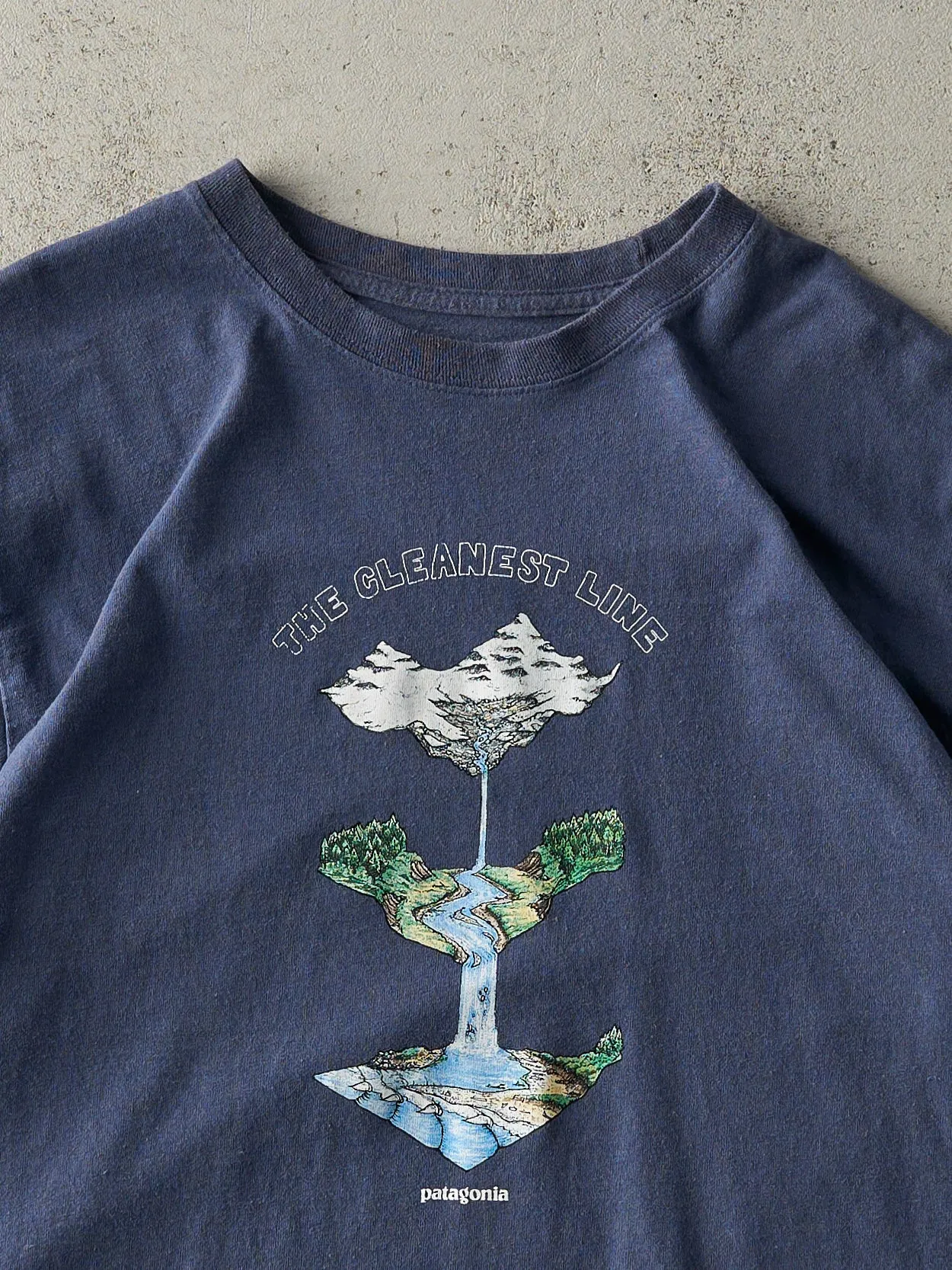 Vintage Y2K Blue Patagonia The Cleanest Line Tee (M) sold by Rebalance Vintage product image thumbnail 2