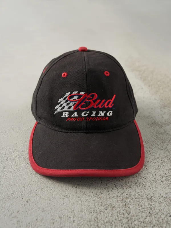 Vintage Y2K Black Bud Racing Velcro Back Hat sold by Rebalance Vintage