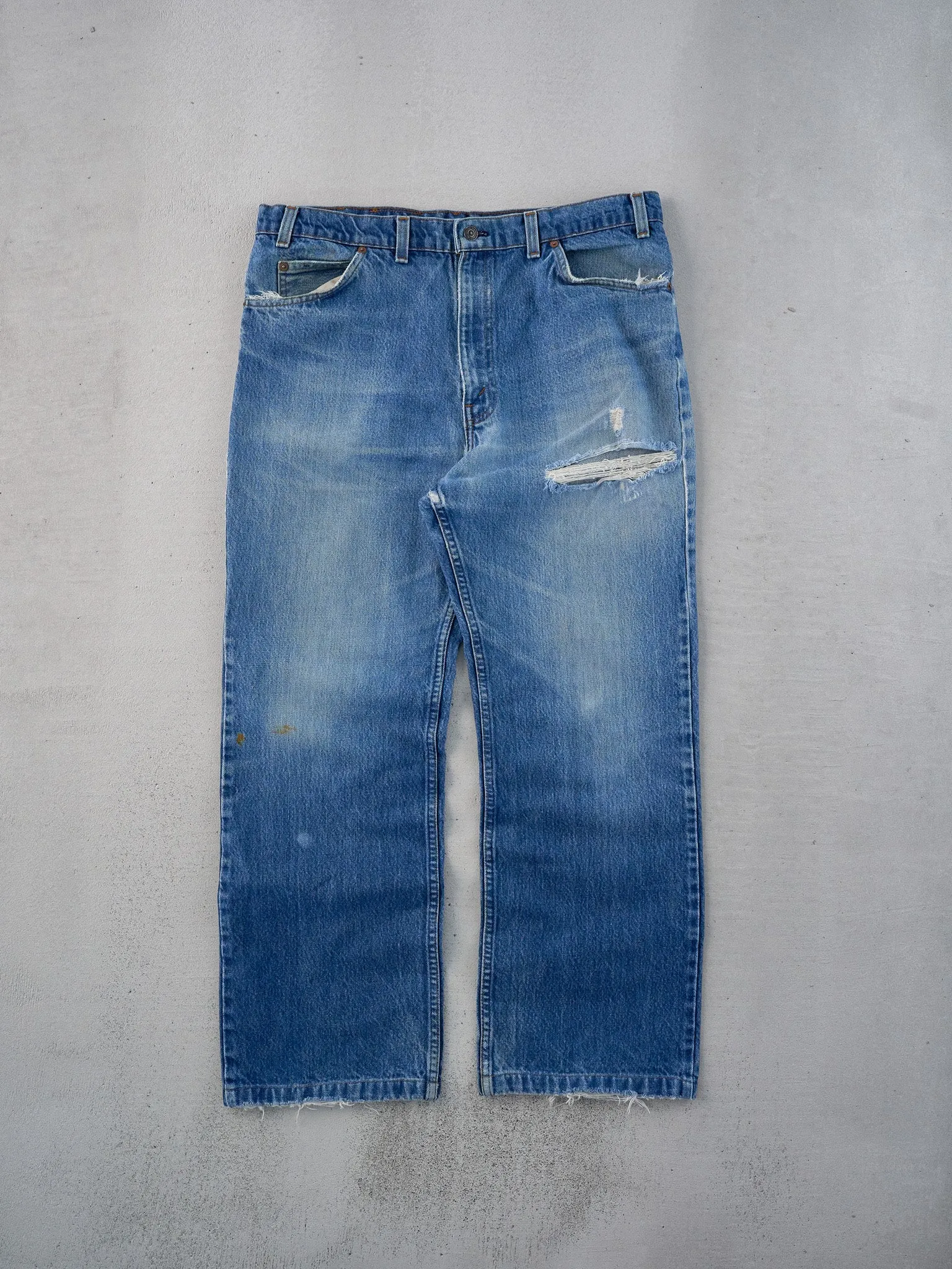Vintage 70s Dark Blue Levi's 506 Denim Jeans (36x29) sold by Rebalance Vintage