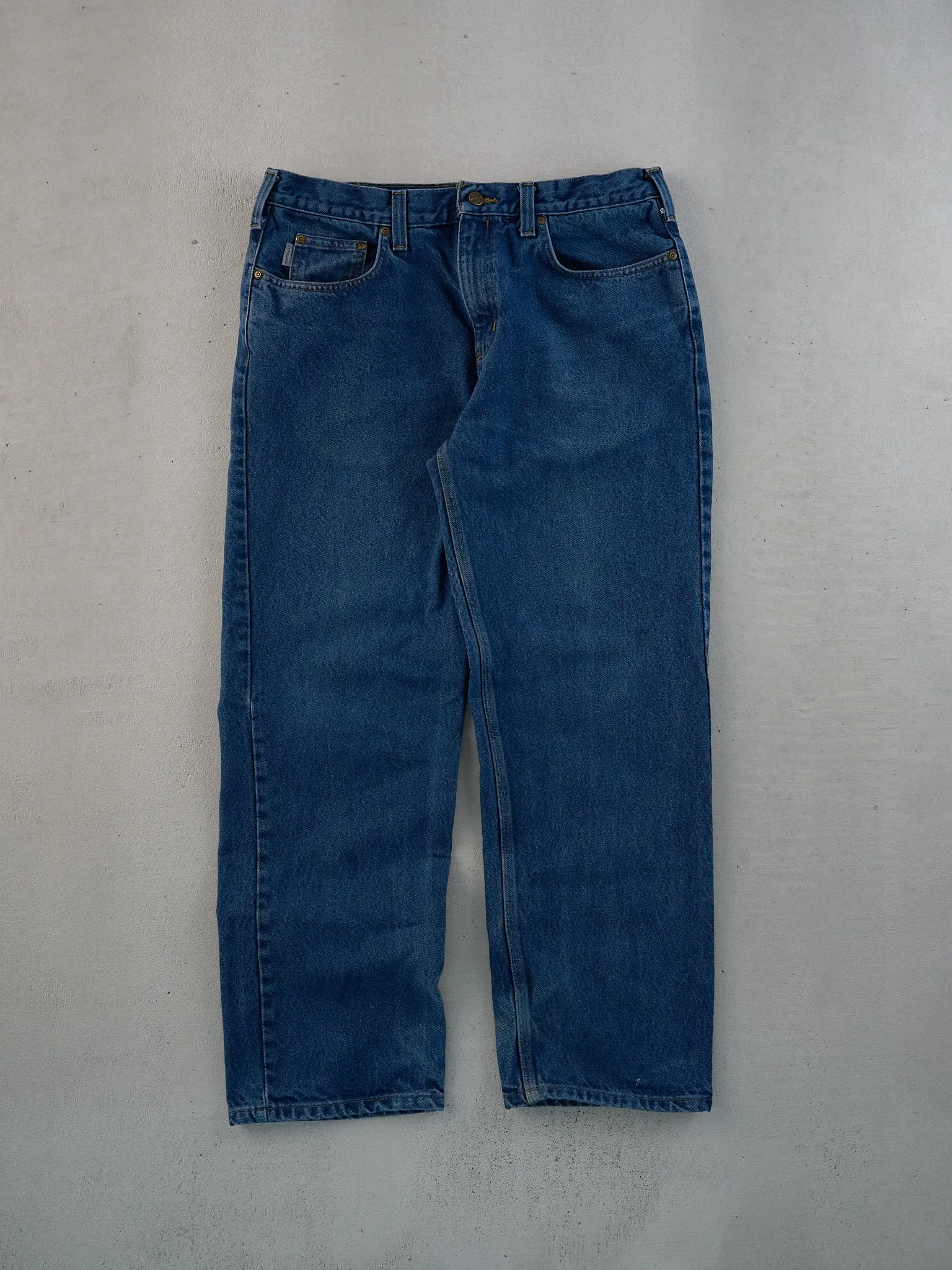 Vintage 90s Dark Blue Carhartt Denim Jeans (35x29) sold by Rebalance Vintage