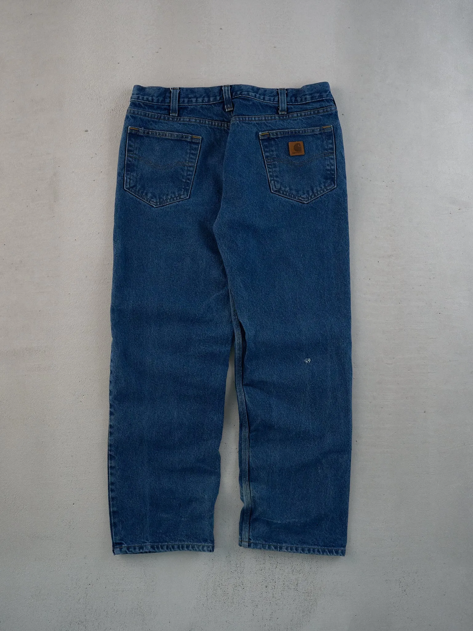 Vintage 90s Dark Blue Carhartt Denim Jeans (35x29) sold by Rebalance Vintage product image thumbnail 2