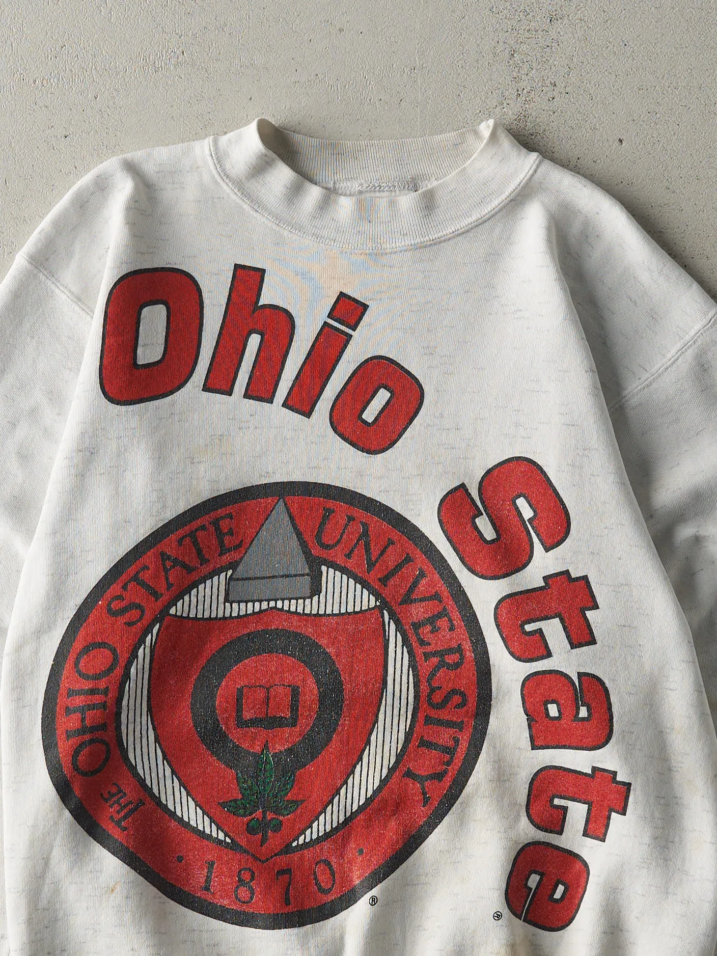 Vintage 90s Heather Grey The Ohio State University Crewneck (M) sold by Rebalance Vintage product image thumbnail 2