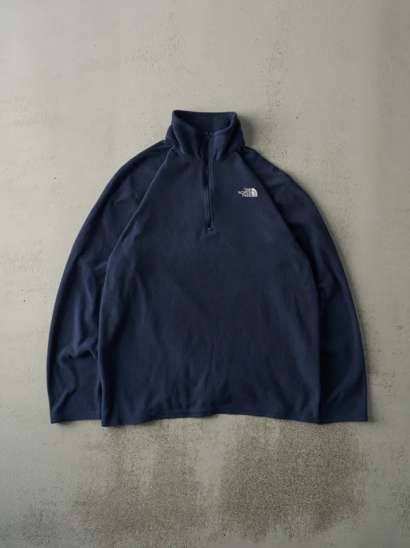 Vintage Y2K Navy Blue The North Face Fleece Quarter Zip Sweater (L) sold by Rebalance Vintage