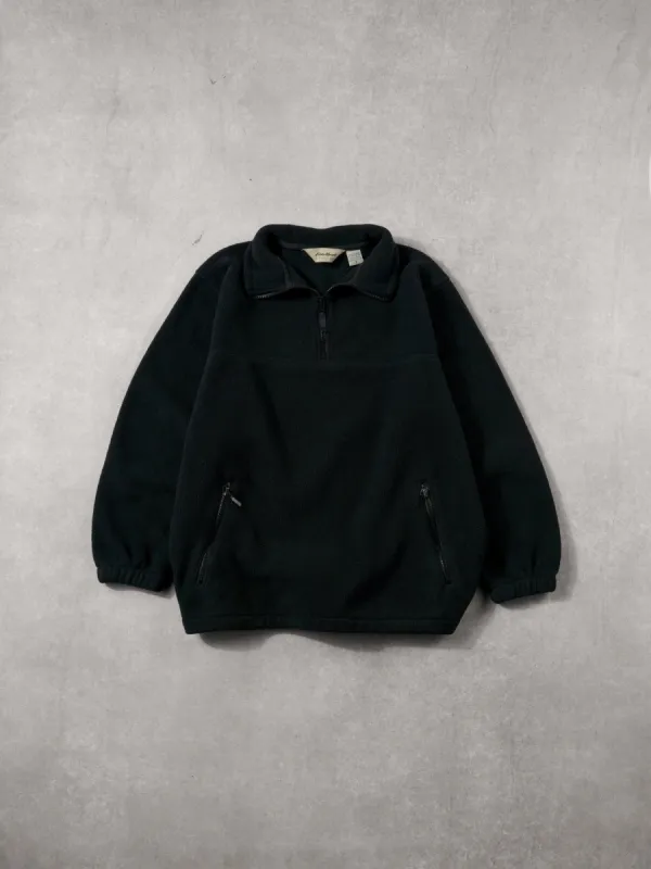 Vintage 90s Black Eddie Bauer Fleece Zip Up (M) sold by Rebalance Vintage