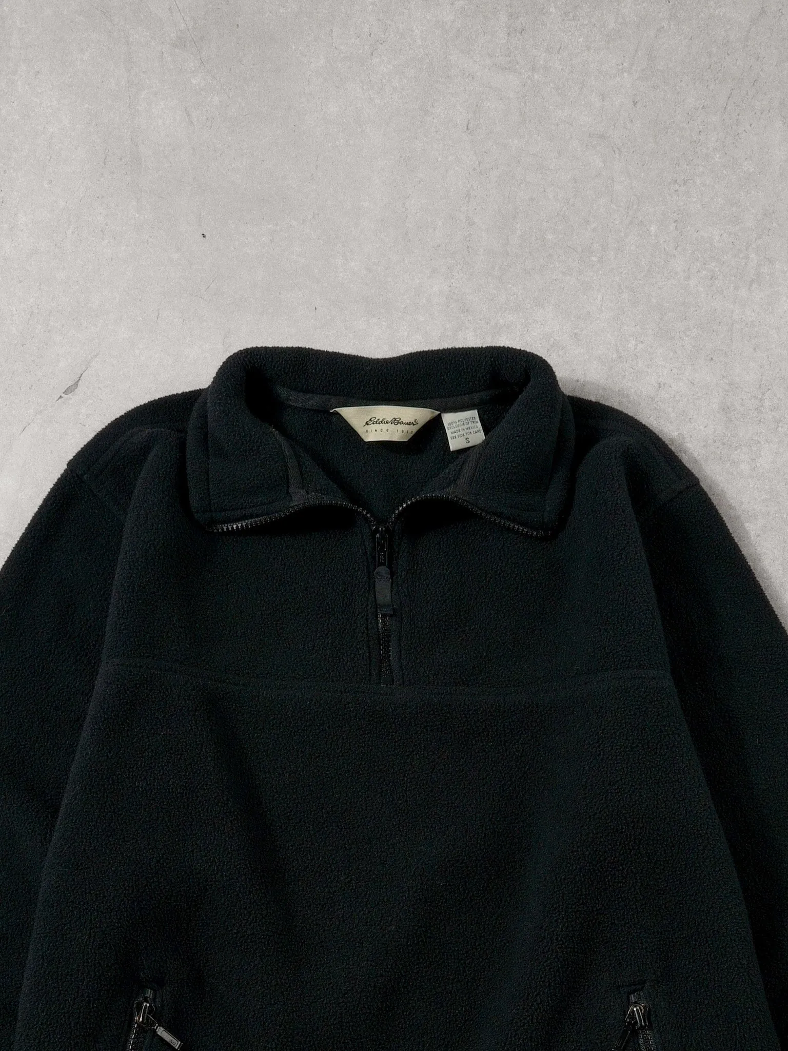 Vintage 90s Black Eddie Bauer Fleece Zip Up (M) sold by Rebalance Vintage product image thumbnail 2