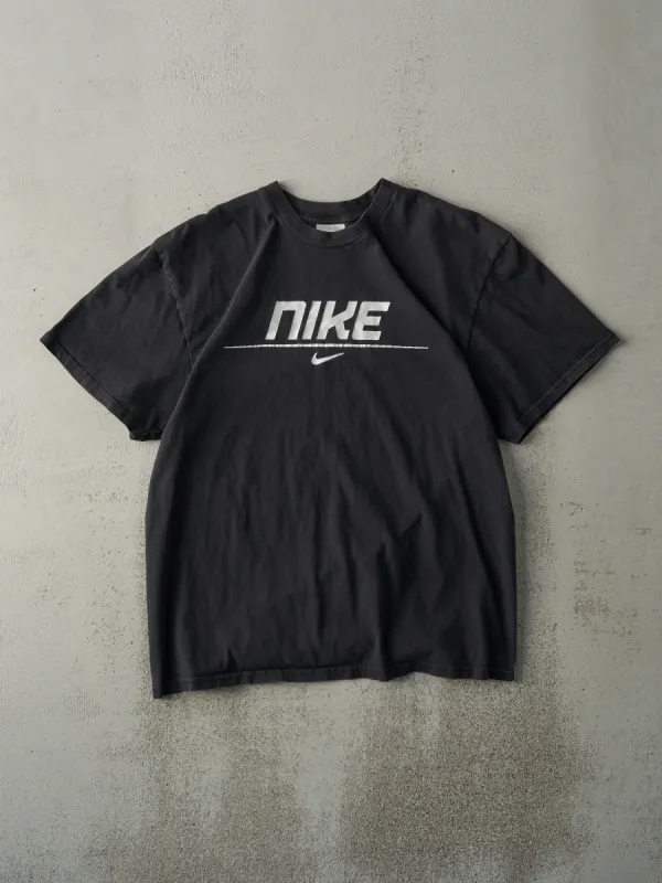 Vintage Y2K Black Nike Logo Tee (M) sold by Rebalance Vintage