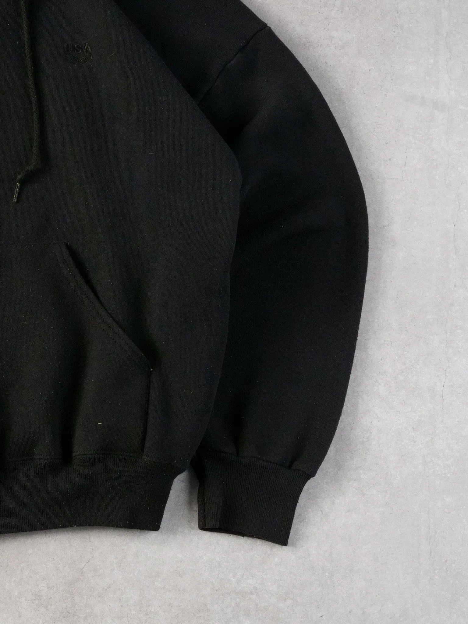 Vintage 90s Black USA Olympics Zipup Hoodie (XL/XXL) sold by Rebalance Vintage product image thumbnail 3