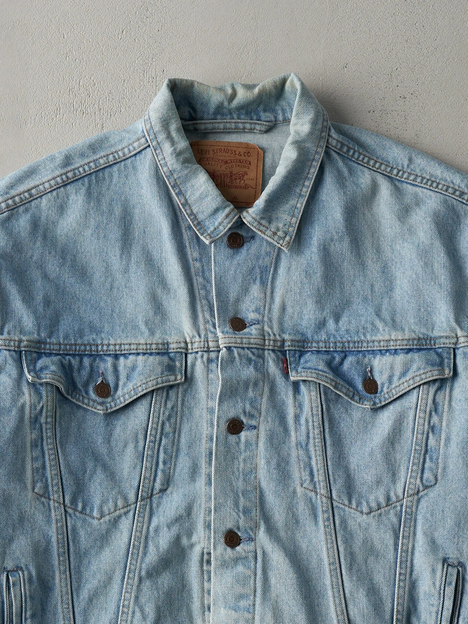 Vintage 90s Light Wash Levi's Type 3 Denim Jacket (L/XL) sold by Rebalance Vintage product image thumbnail 2