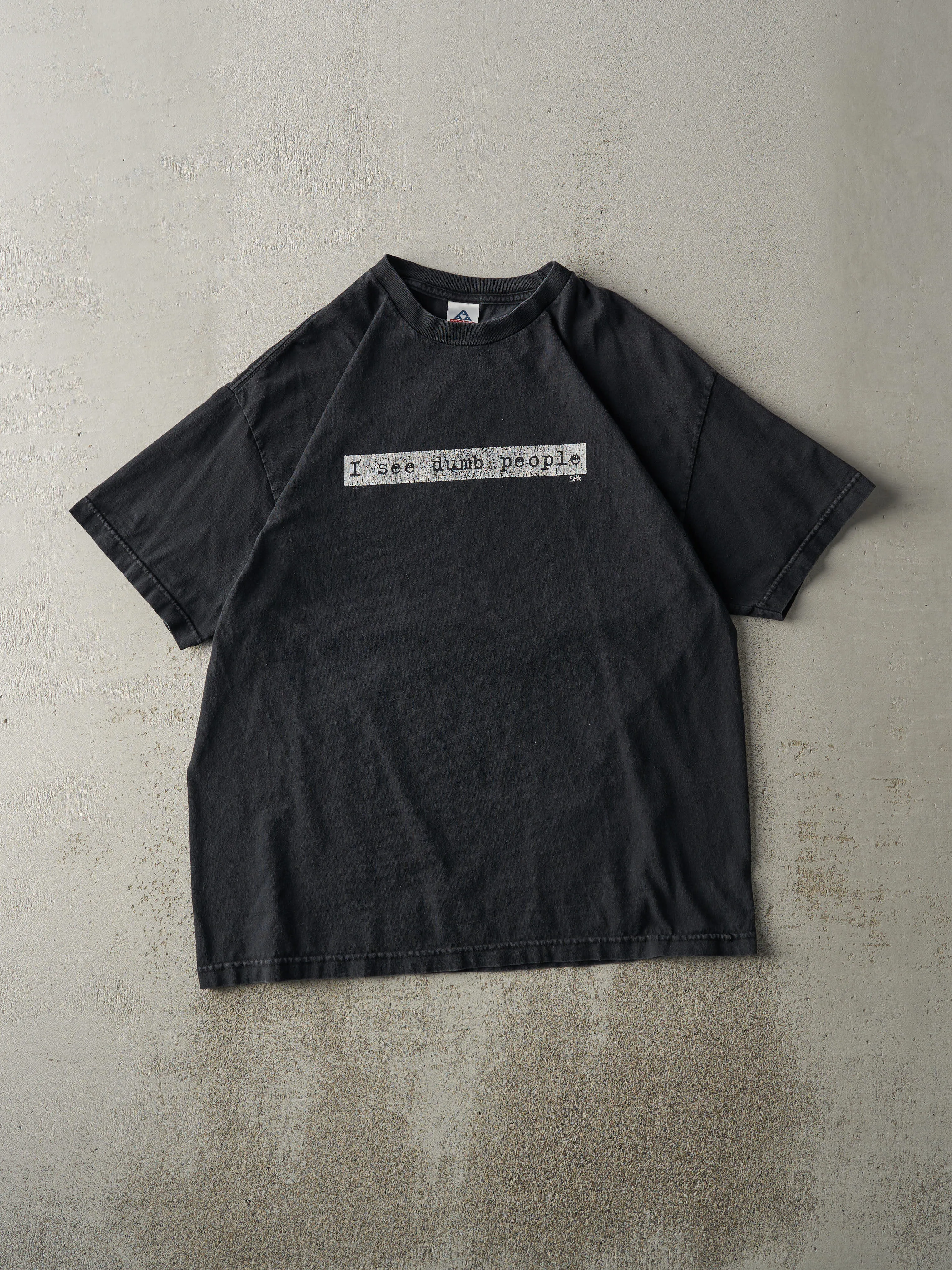 Vintage Y2K Black "I See Dumb People" Tee (M/L) sold by Rebalance Vintage
