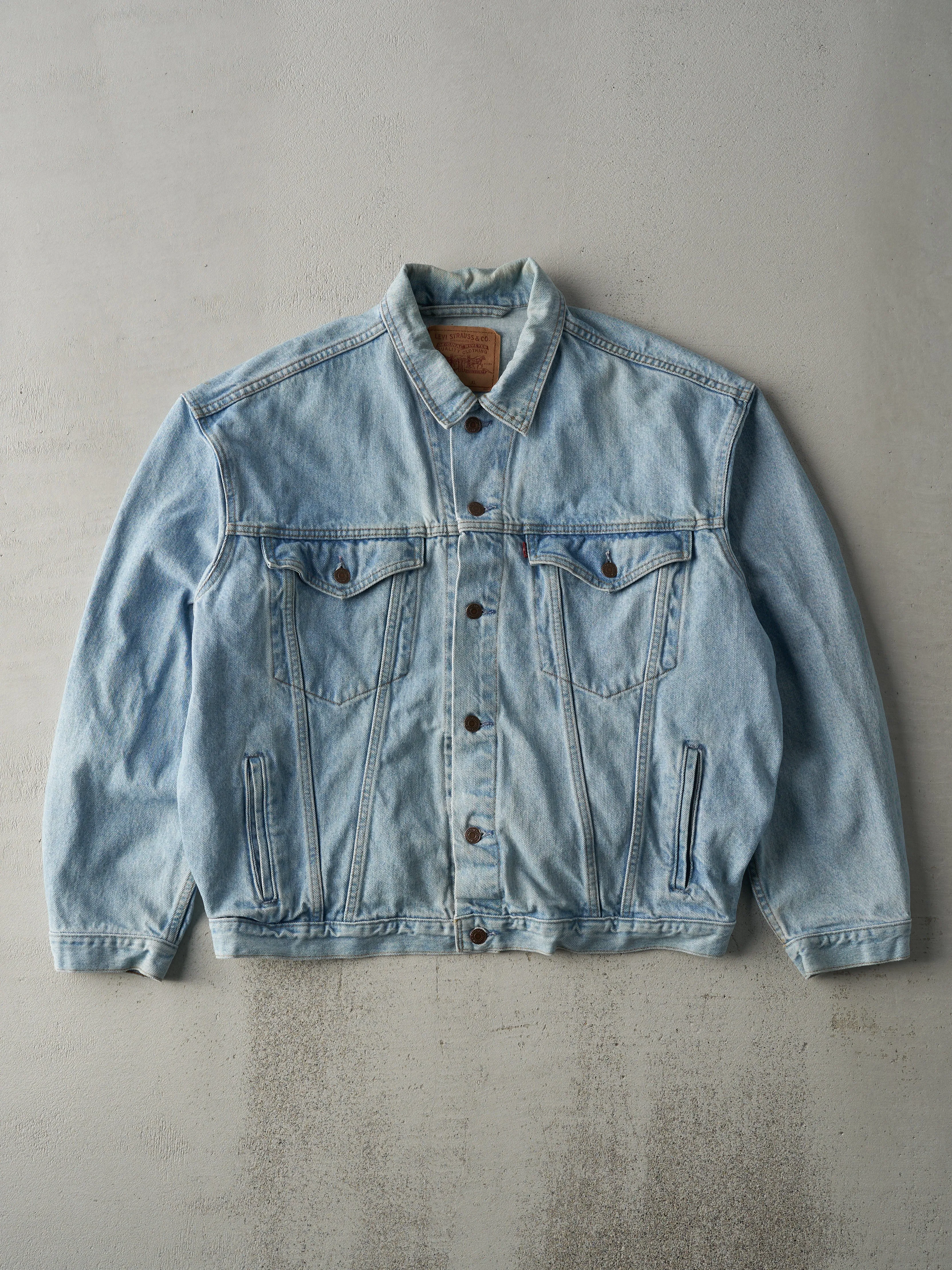 Vintage 90s Light Wash Levi's Type 3 Denim Jacket (L/XL) sold by Rebalance Vintage