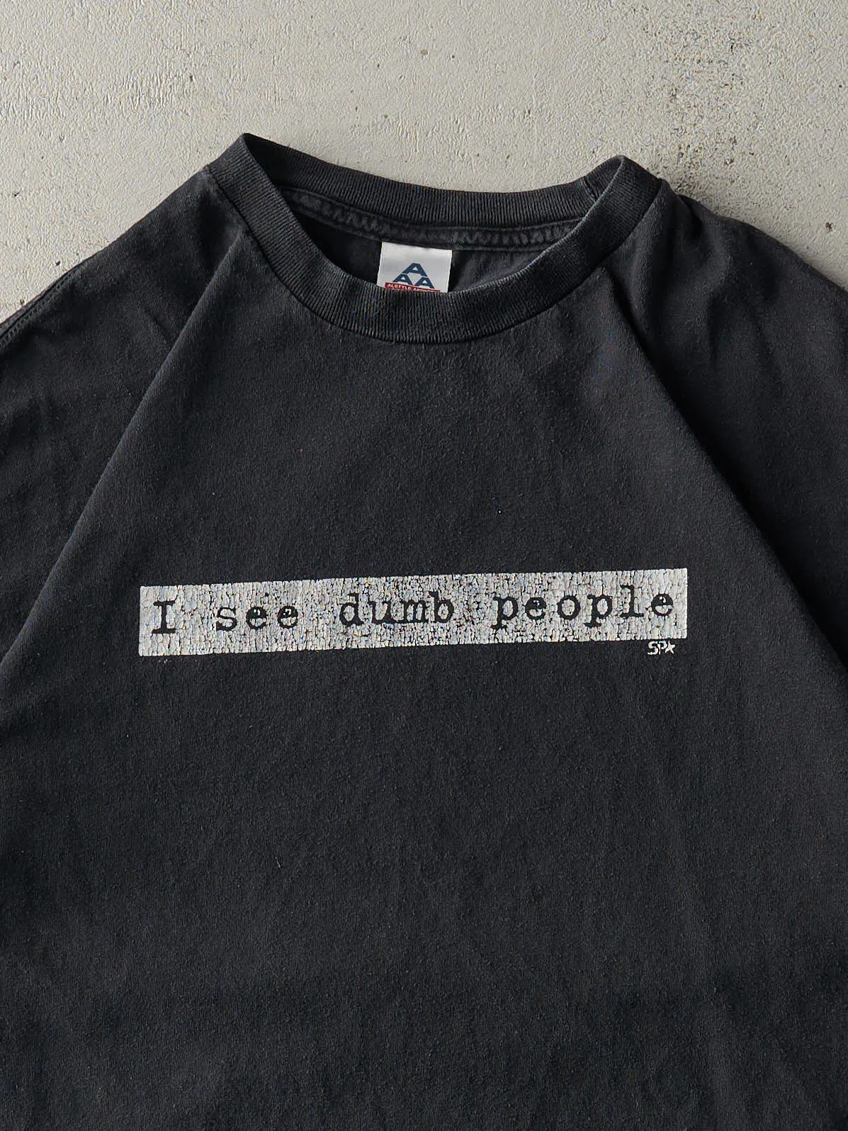Vintage Y2K Black "I See Dumb People" Tee (M/L) sold by Rebalance Vintage product image thumbnail 3