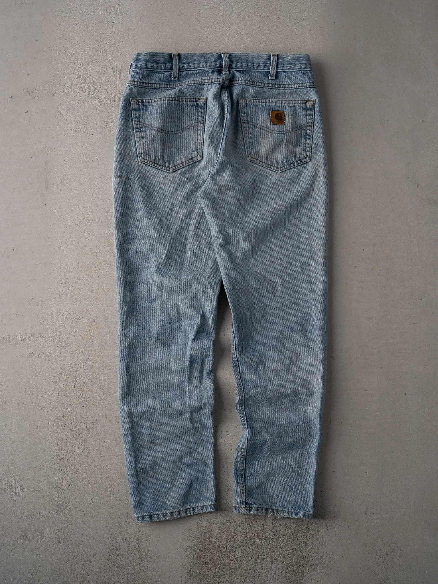 Vintage 90s Light Blue Rugged Carhartt Denim Jeans (32 x 30) sold by Rebalance Vintage product image thumbnail 2