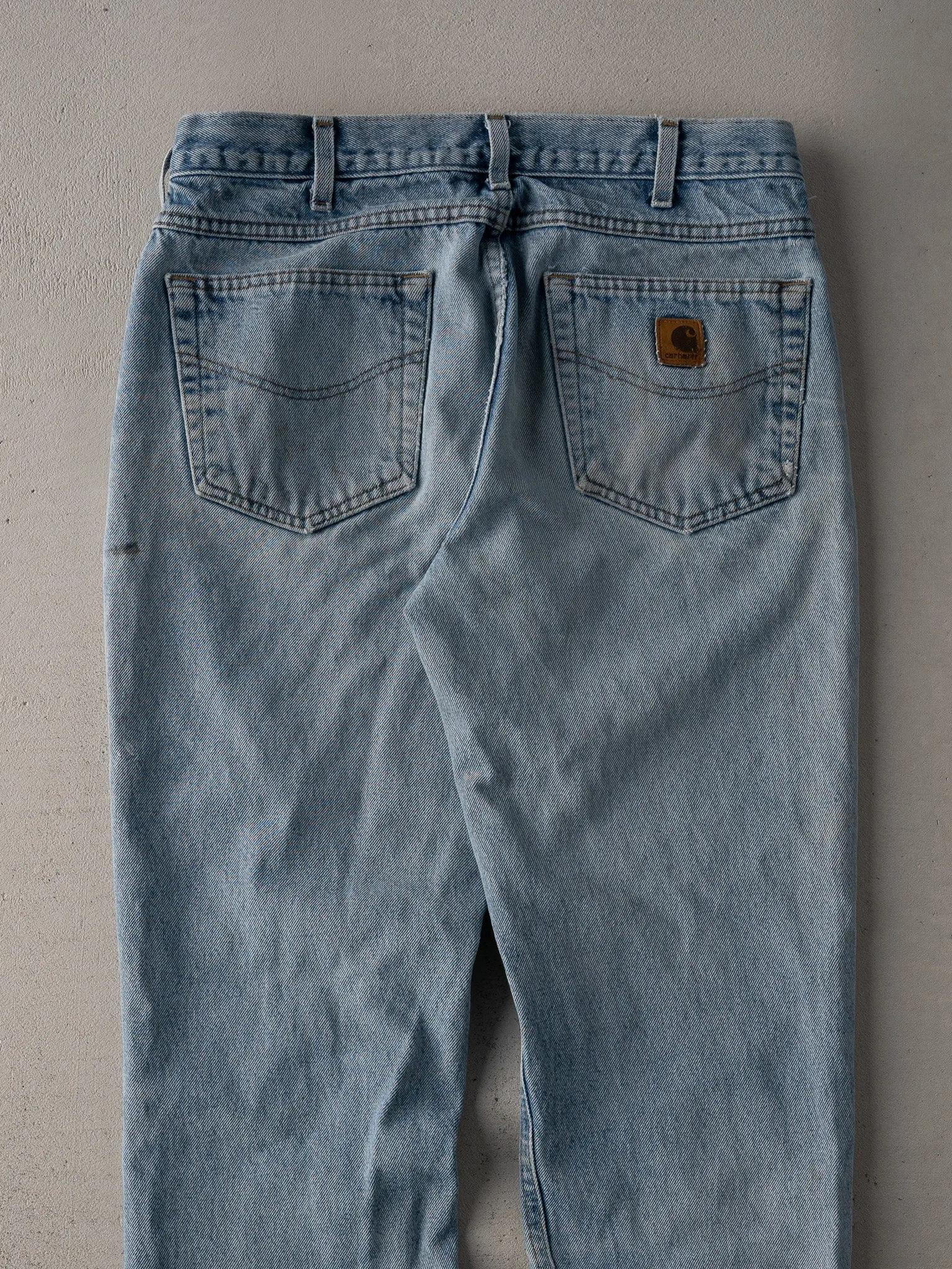 Vintage 90s Light Blue Rugged Carhartt Denim Jeans (32 x 30) sold by Rebalance Vintage product image thumbnail 4