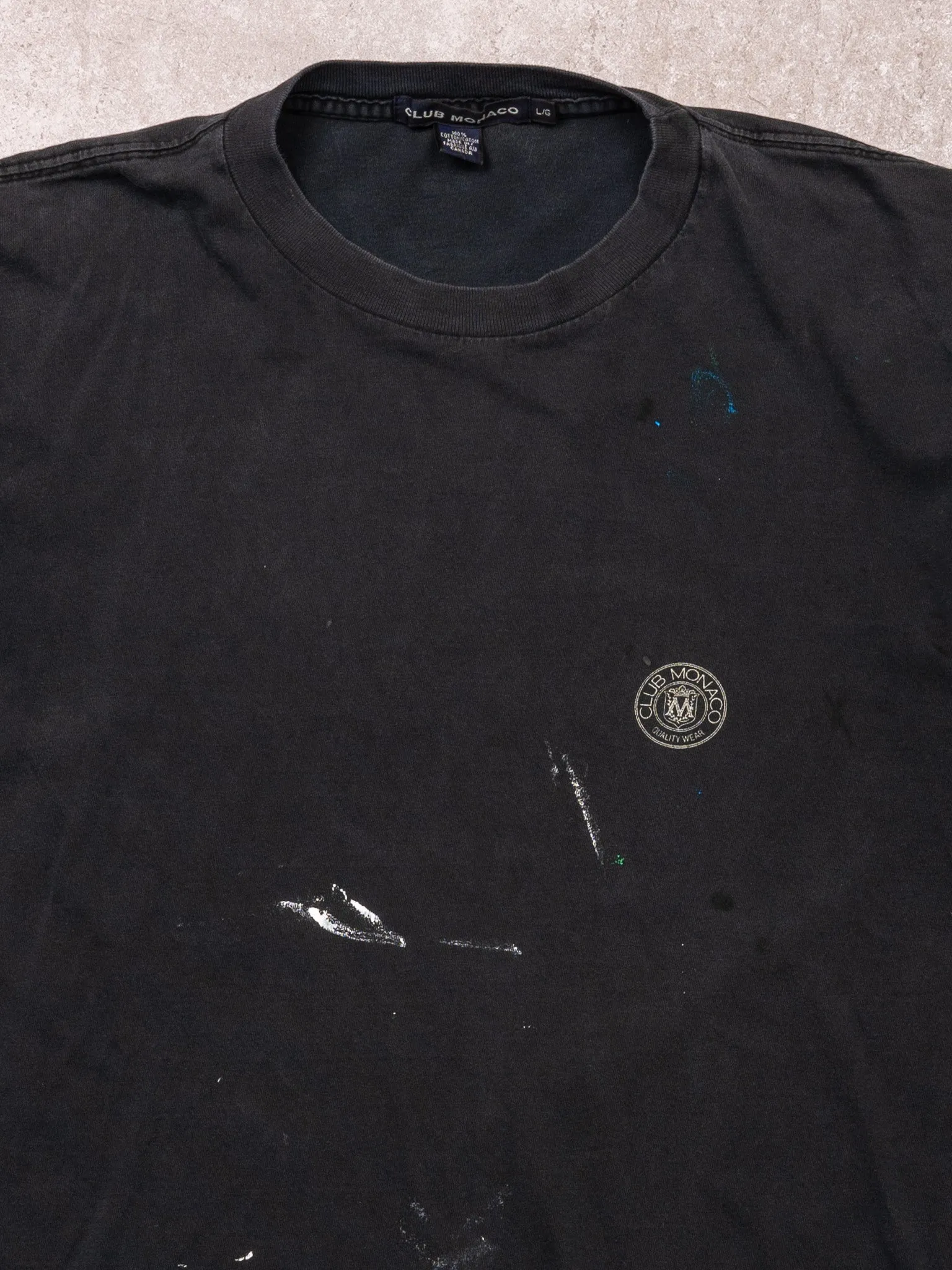 Vintage 90s Club Monaco Paint Splashed Tee (L) sold by Rebalance Vintage product image thumbnail 2
