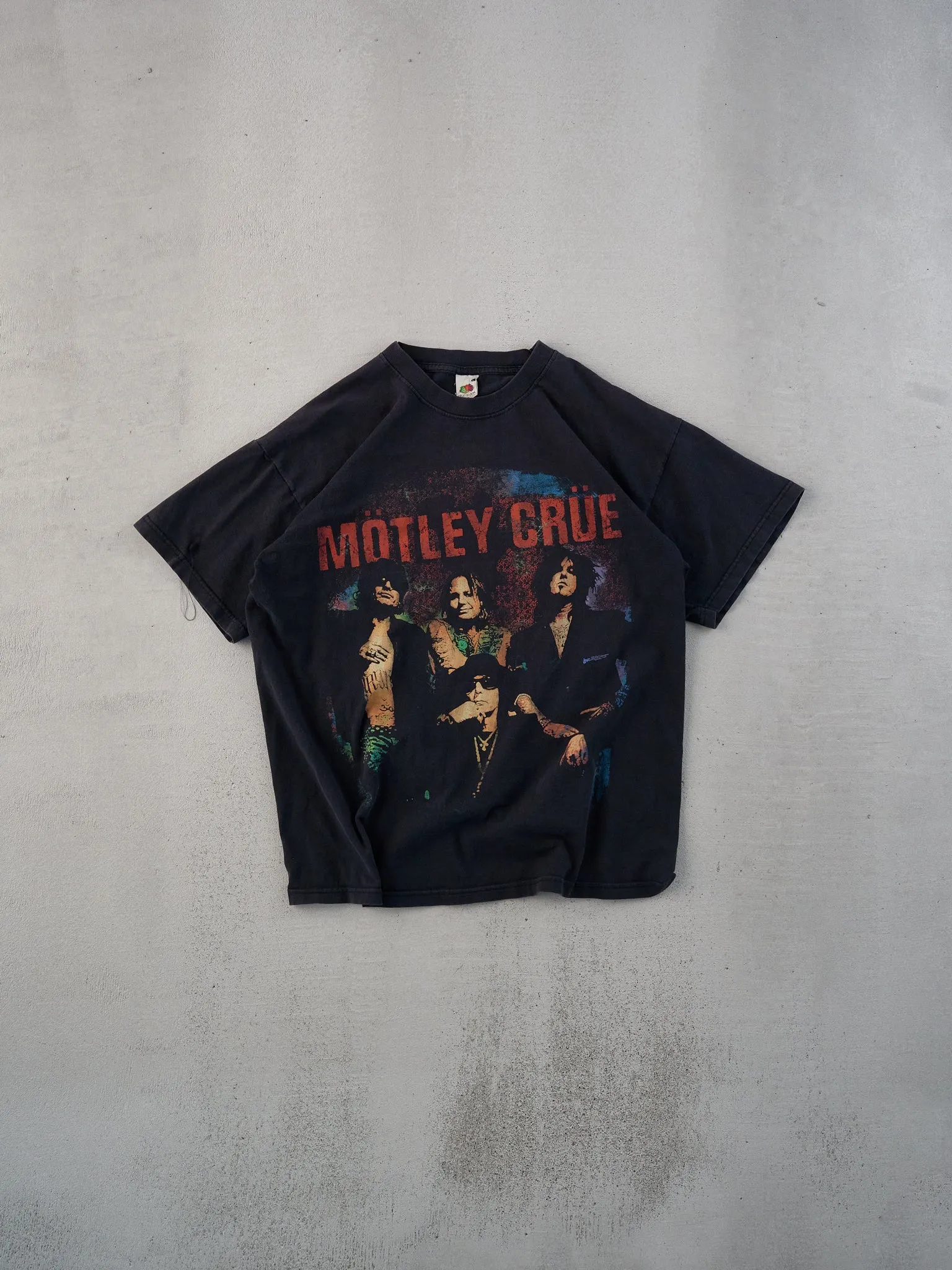 Vintage 05' Washed Black Motley Crue Band Graphic Tee sold by Rebalance Vintage