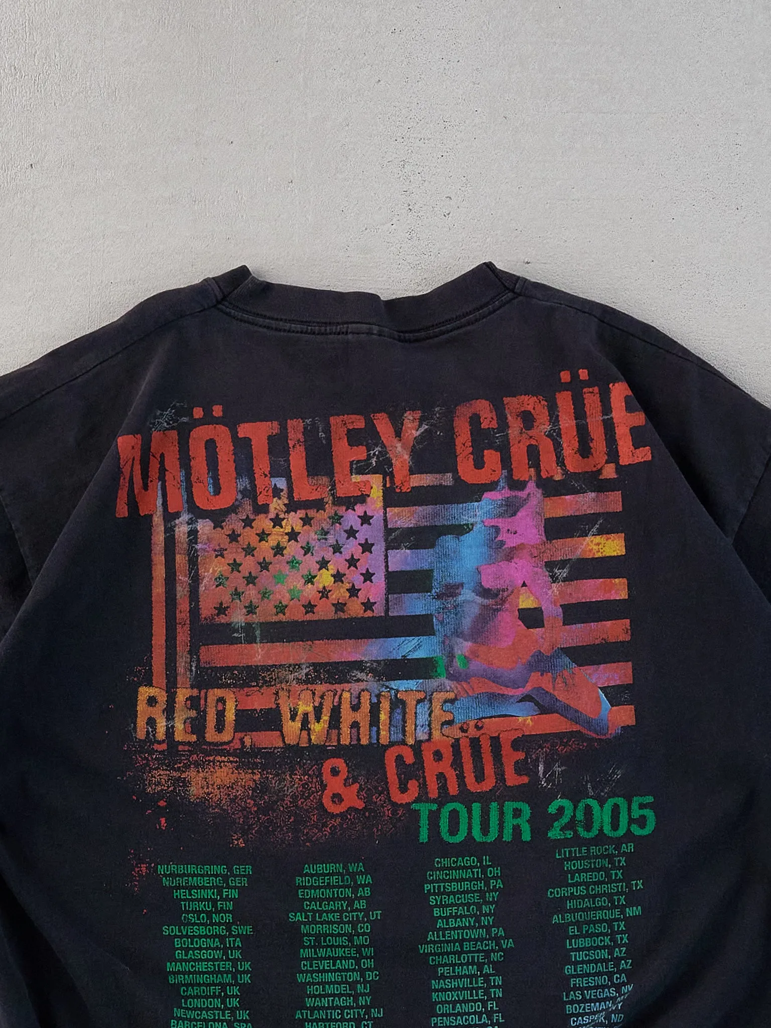 Vintage 05' Washed Black Motley Crue Band Graphic Tee sold by Rebalance Vintage product image thumbnail 4