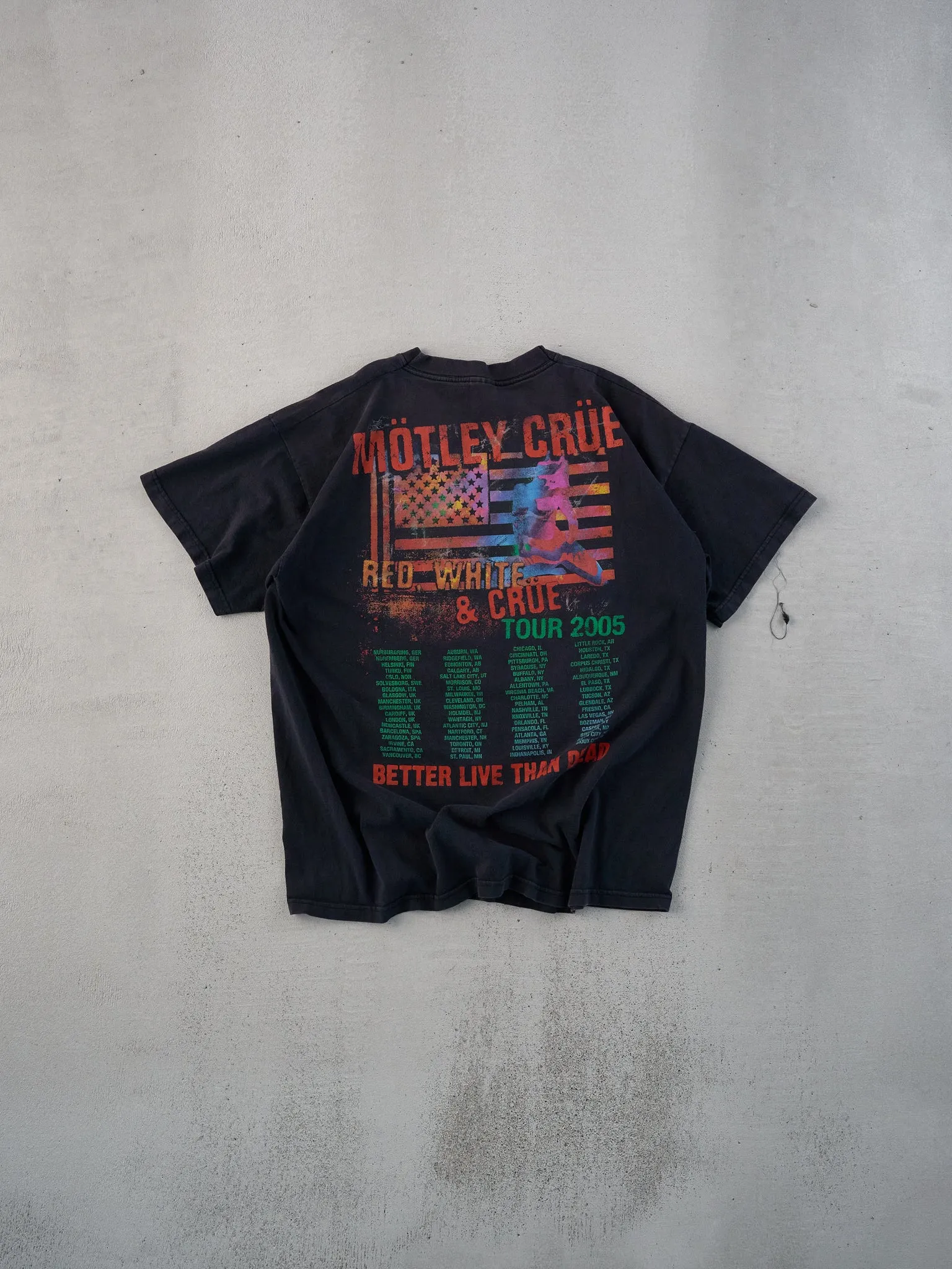 Vintage 05' Washed Black Motley Crue Band Graphic Tee sold by Rebalance Vintage product image thumbnail 2