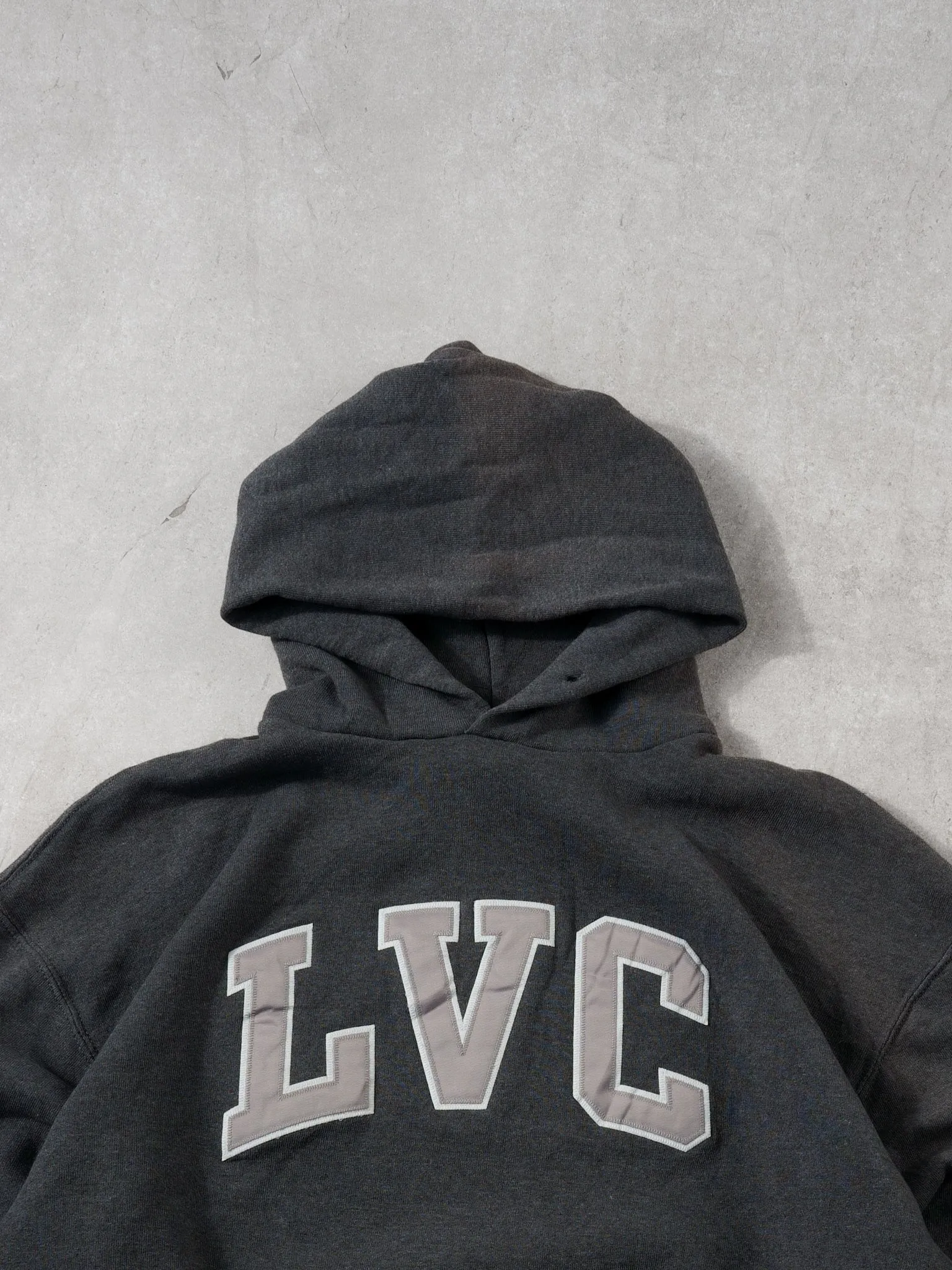 Vintage 90s Grey LVC Russell Athletics Hoodie (L) sold by Rebalance Vintage product image thumbnail 2