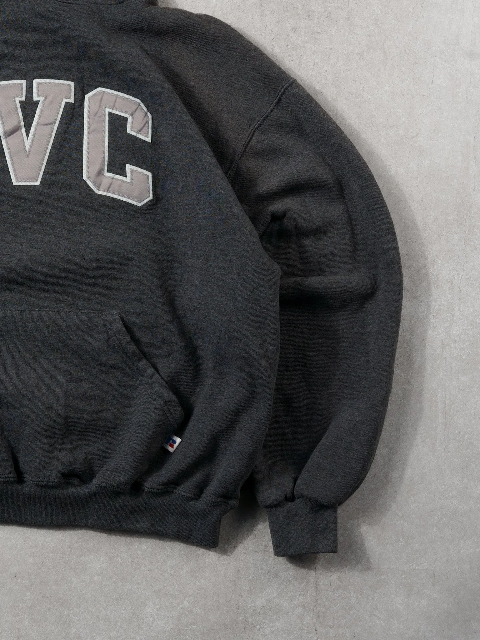 Vintage 90s Grey LVC Russell Athletics Hoodie (L) sold by Rebalance Vintage product image thumbnail 3