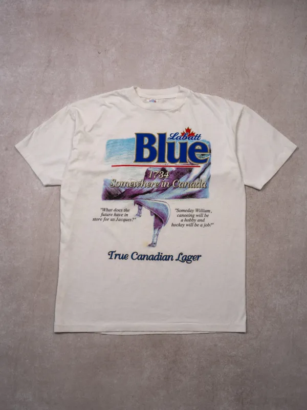 Vintage 90s Labatt Blue True Canadian Lager Tee (L) sold by Rebalance Vintage
