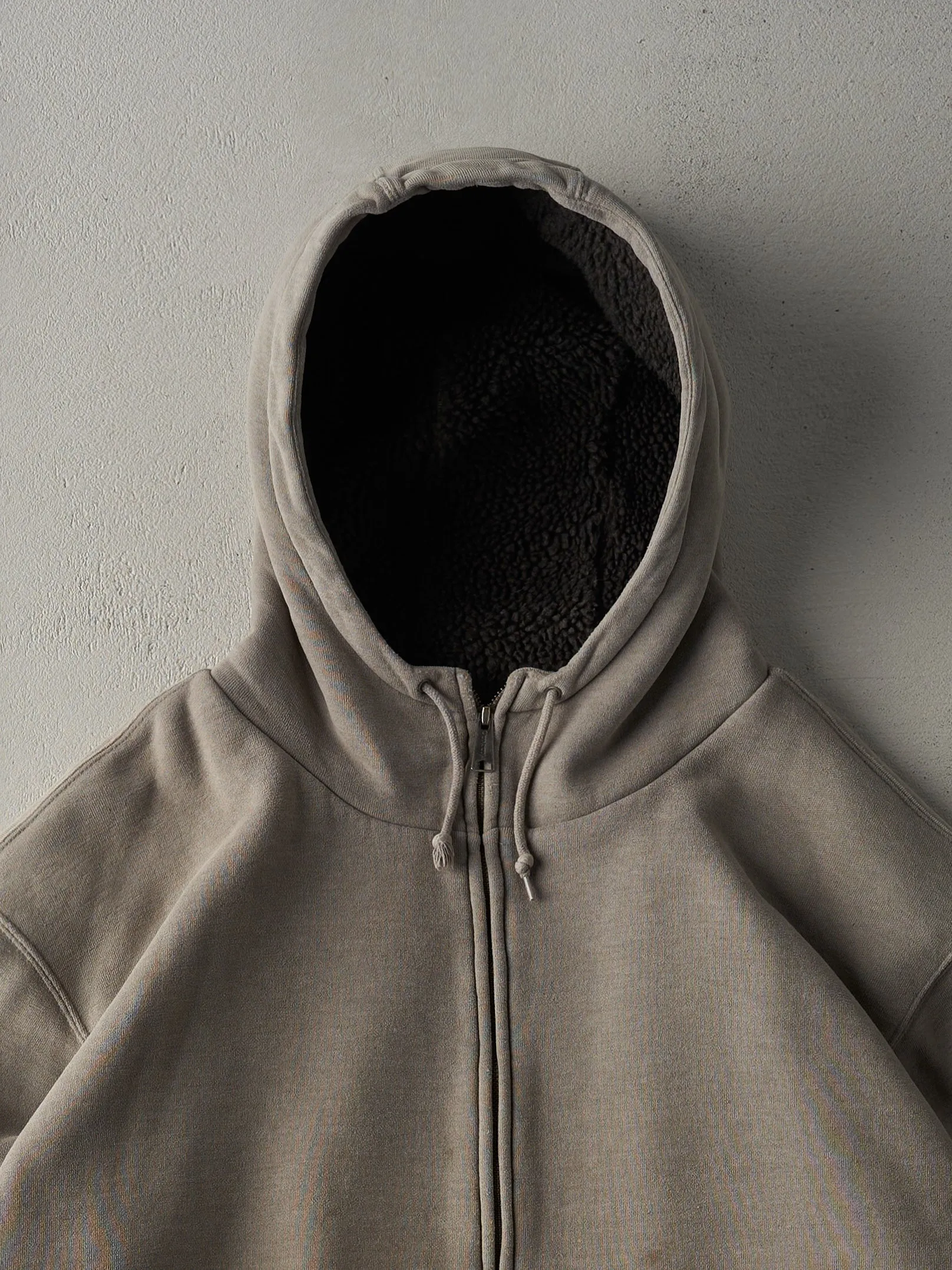 Vintage 90s Slate Grey Carhartt Sherpa Lined Zip Up Hoodie (XL) sold by Rebalance Vintage product image thumbnail 2