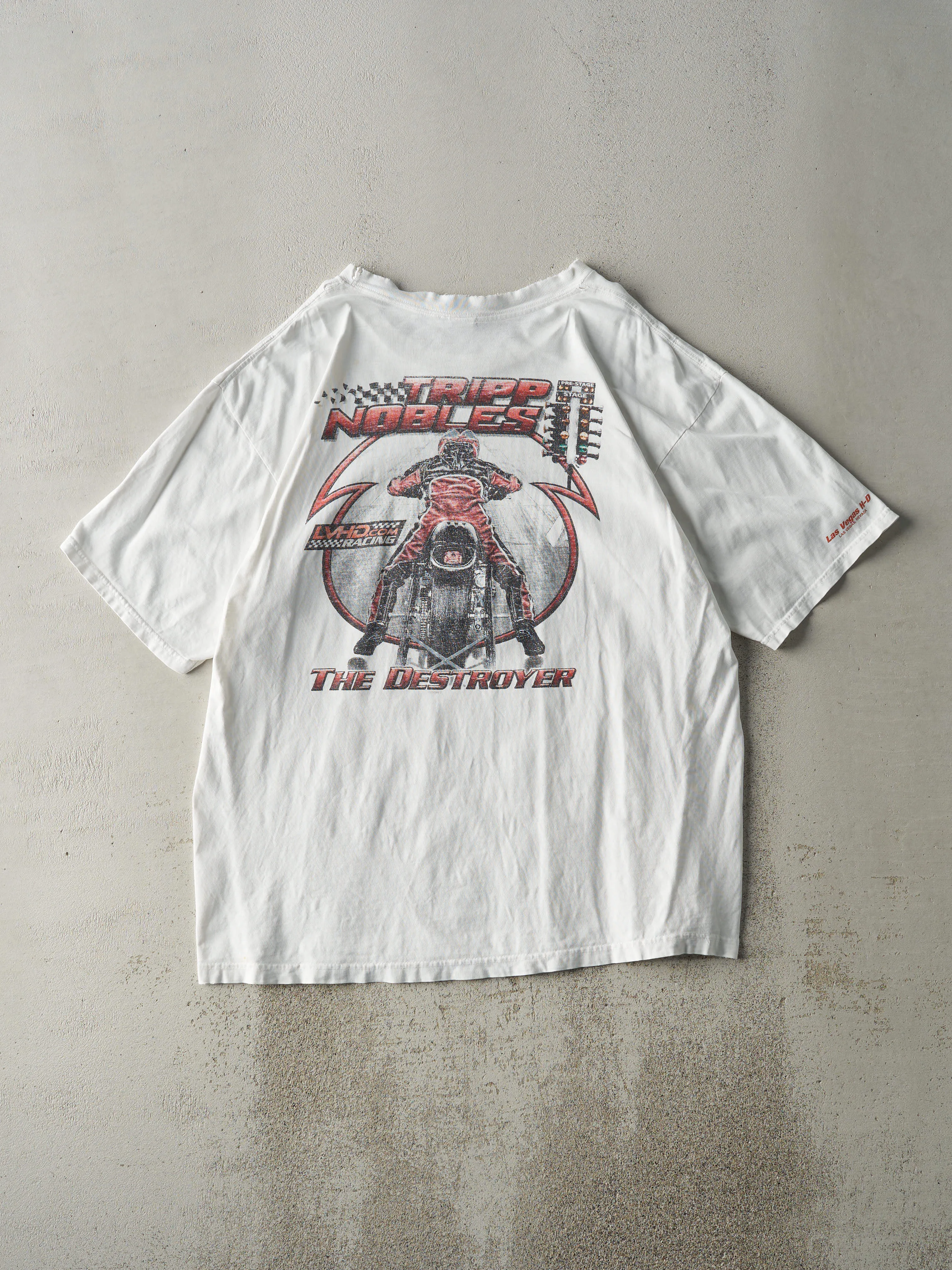 Vintage 06' White Las Vegas Harley Davidson Racing Tee (XL/XXL) sold by Rebalance Vintage