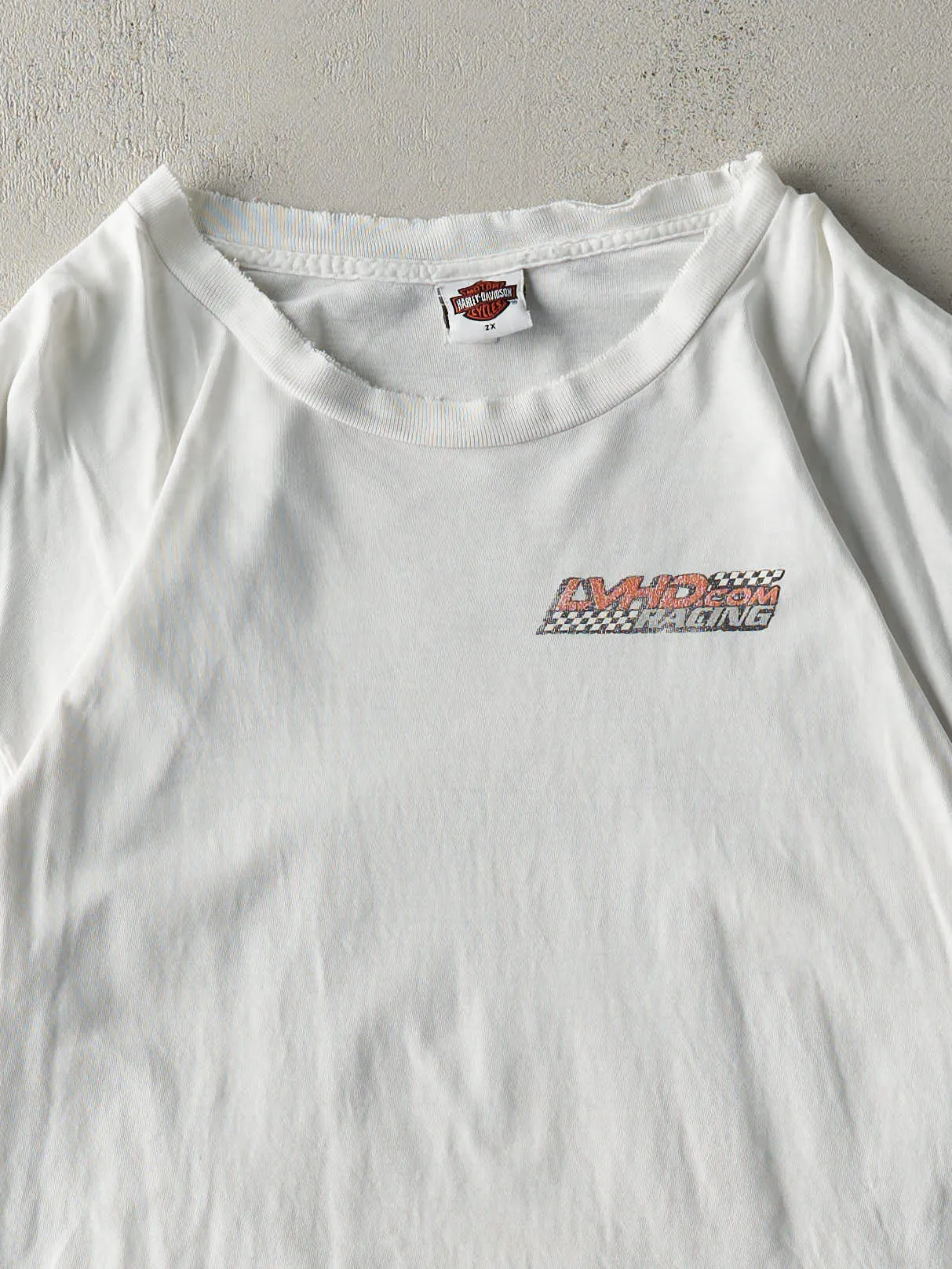 Vintage 06' White Las Vegas Harley Davidson Racing Tee (XL/XXL) sold by Rebalance Vintage product image thumbnail 3